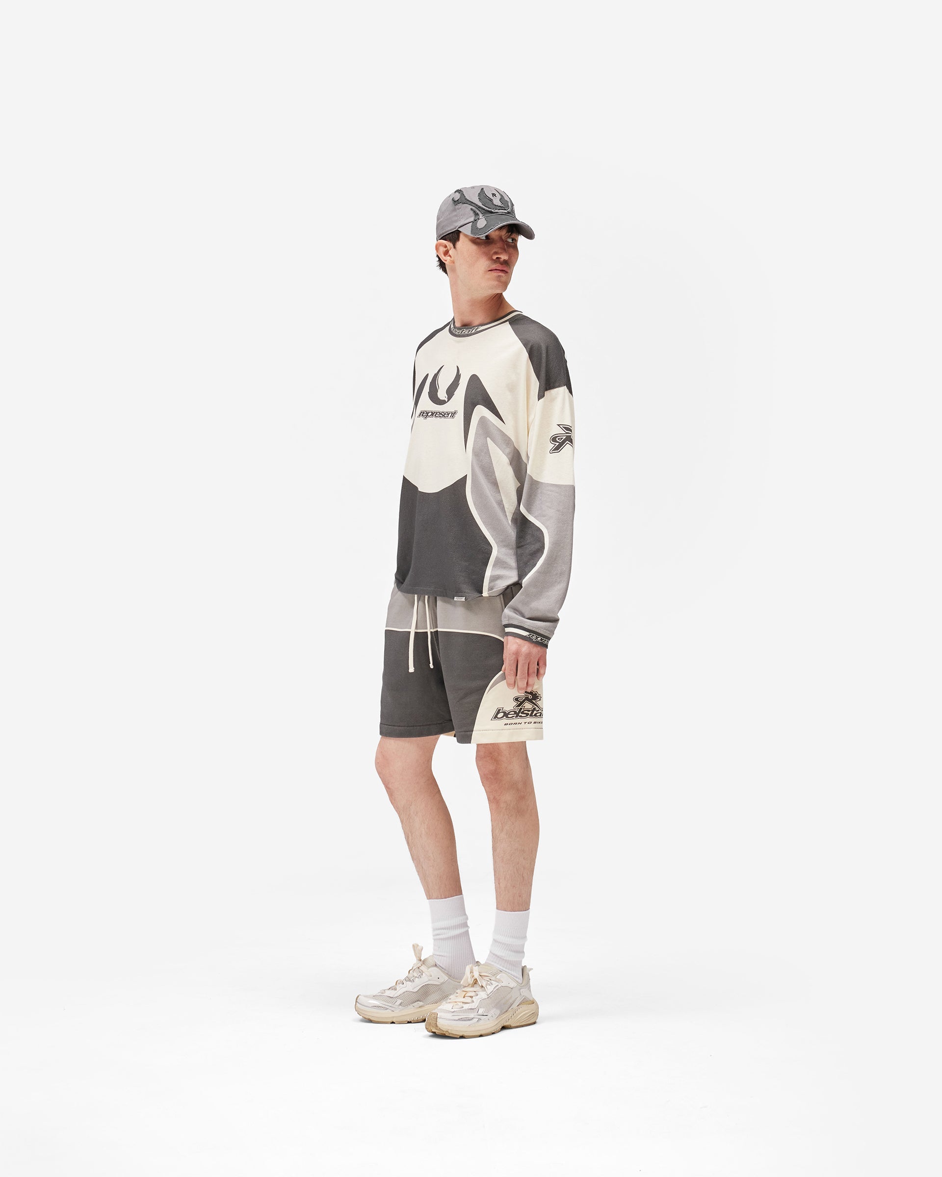 Represent X Belstaff Racing Shorts - Dark Grey