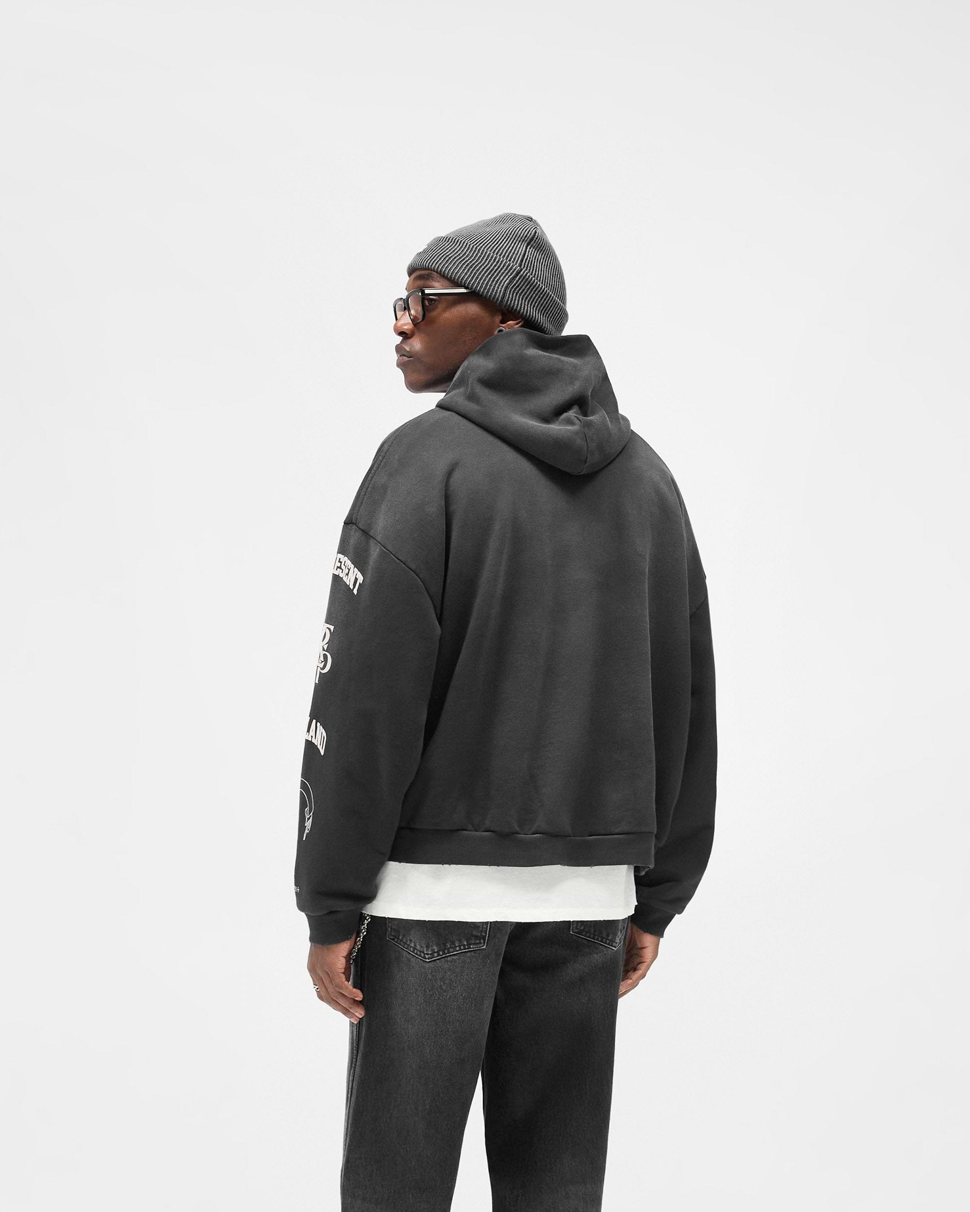 Represent Legacy Crest Hoodie - Stained Black