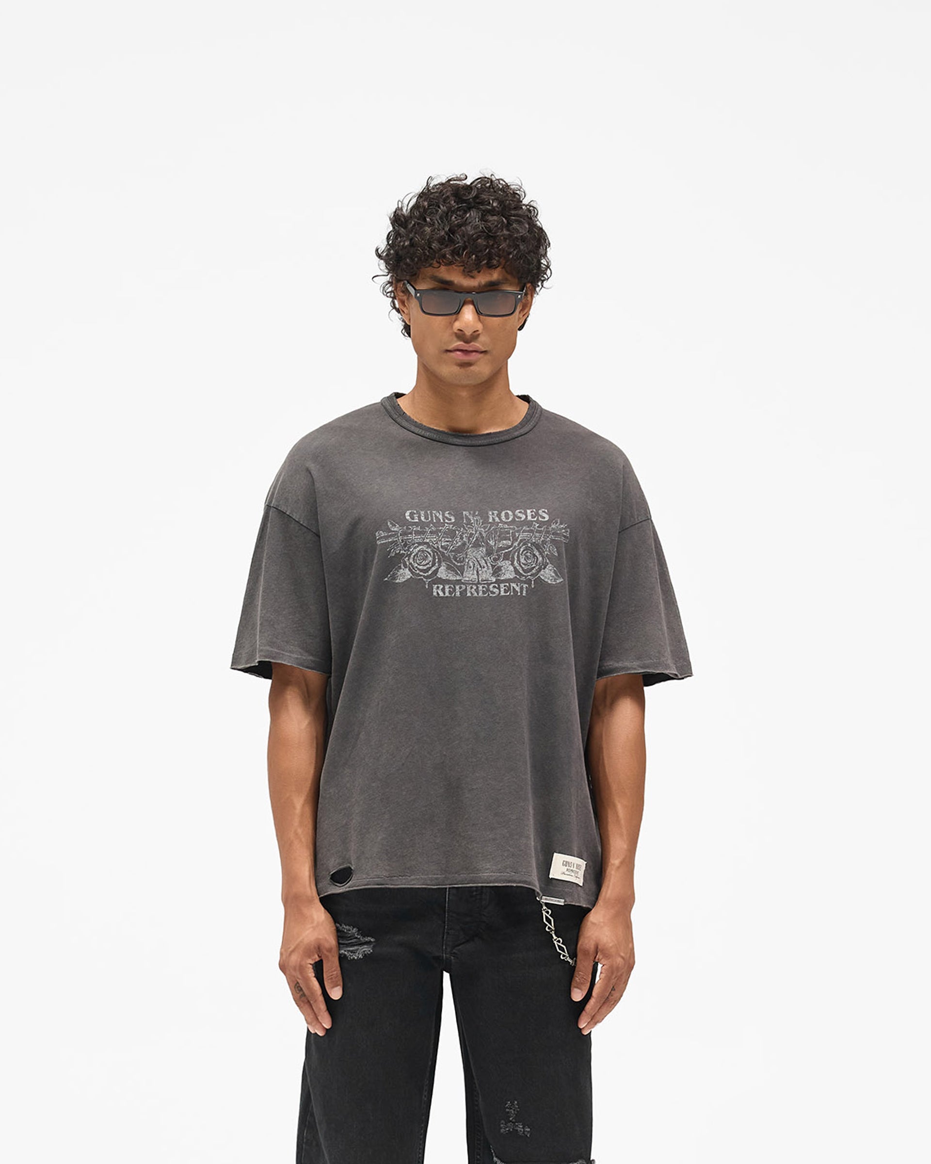Represent X Guns N' Roses Lock Up T-Shirt - Vintage Black