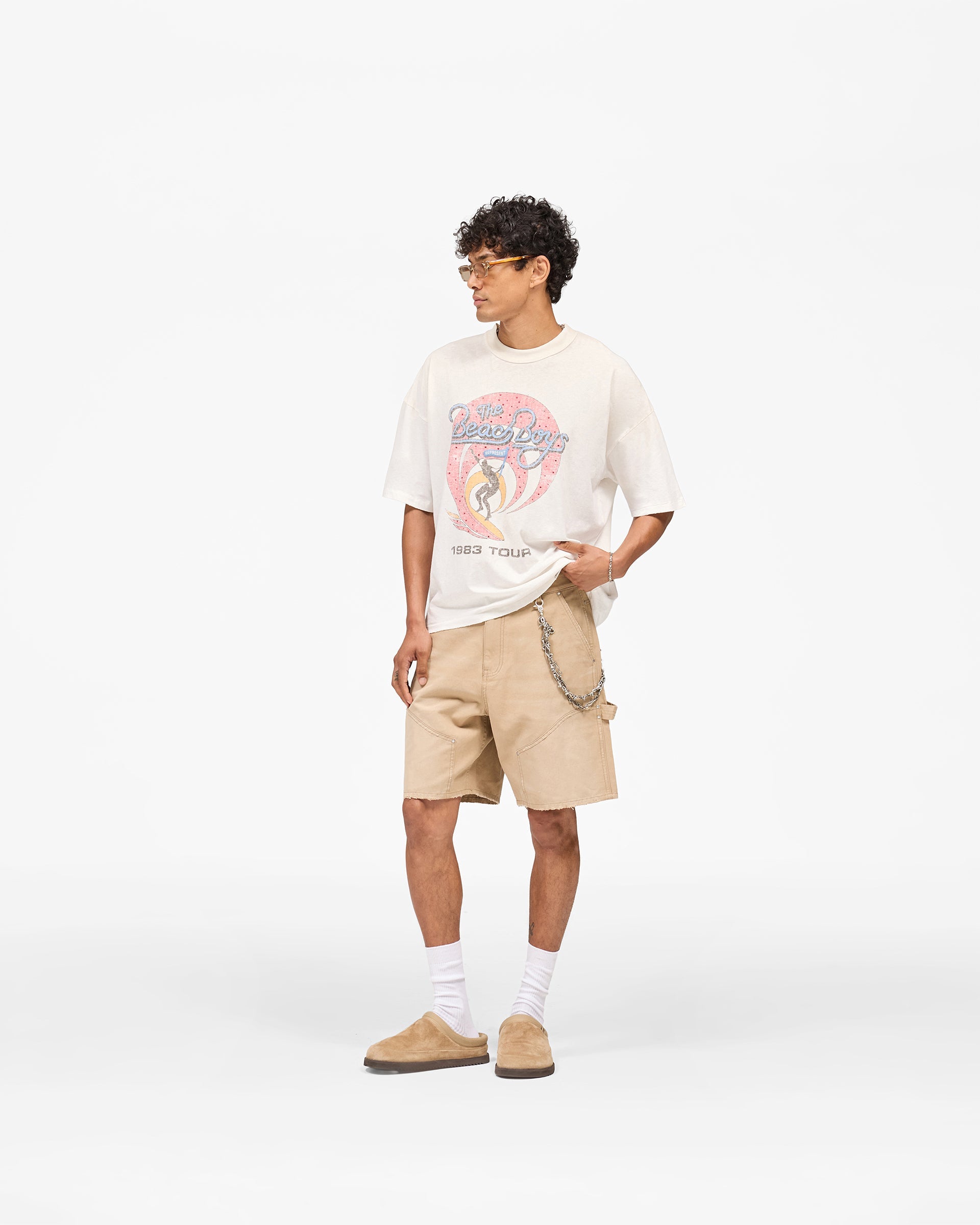 Represent x Beach Boys Tour T-Shirt - Washed Ecru
