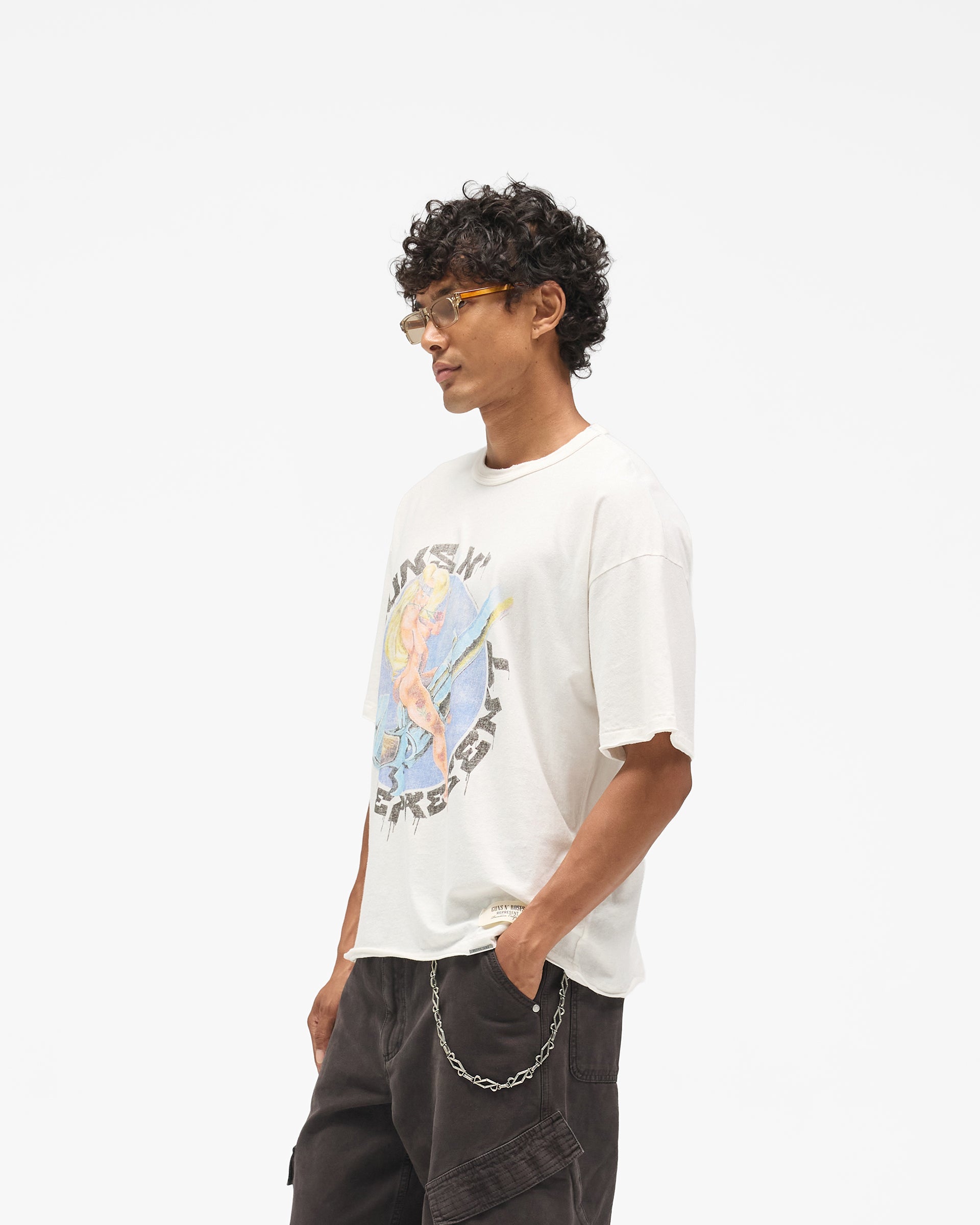 Represent X Guns N' Roses Revolver T-Shirt - Flat White