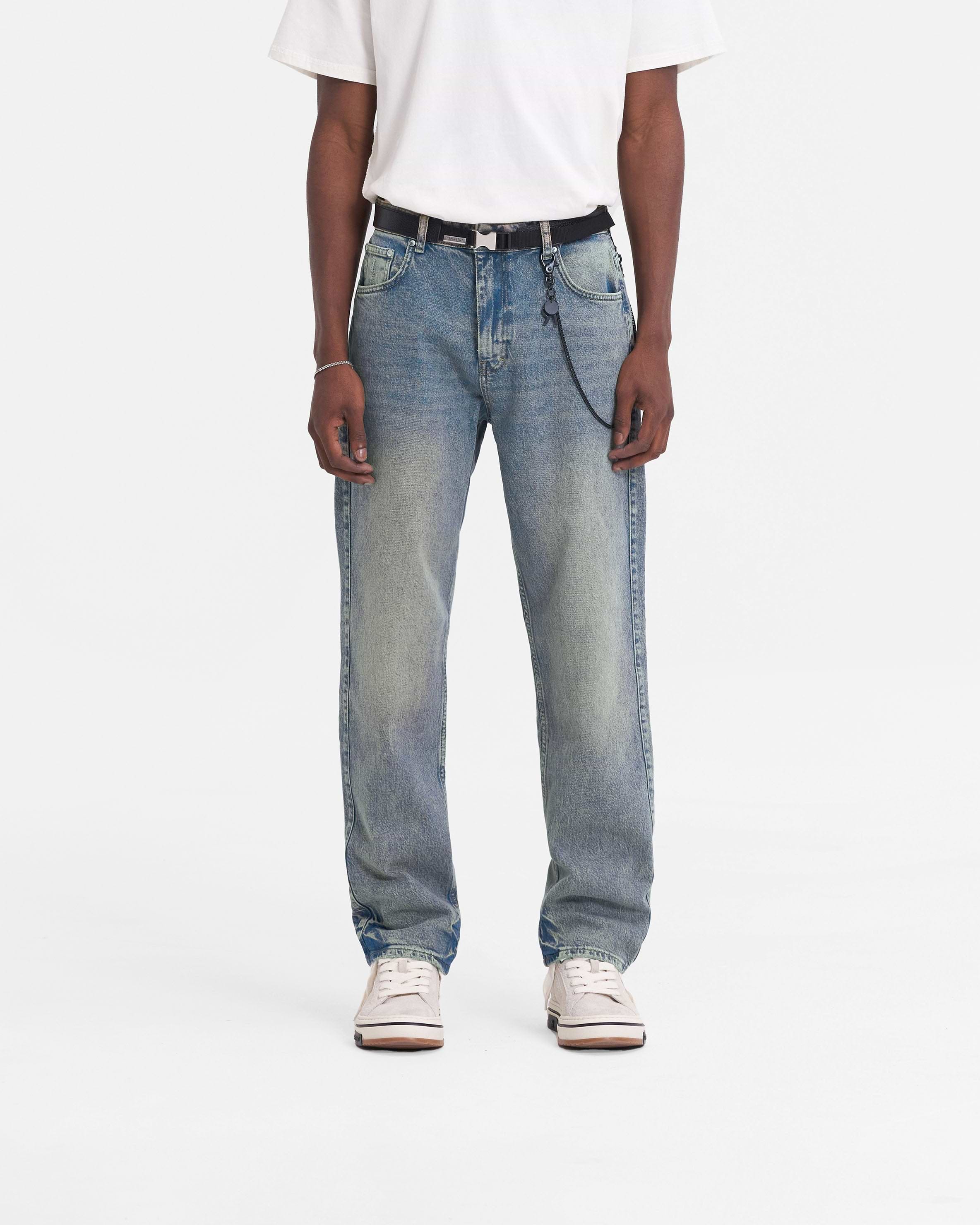 R2 Straight Leg Denim - Blue Cream