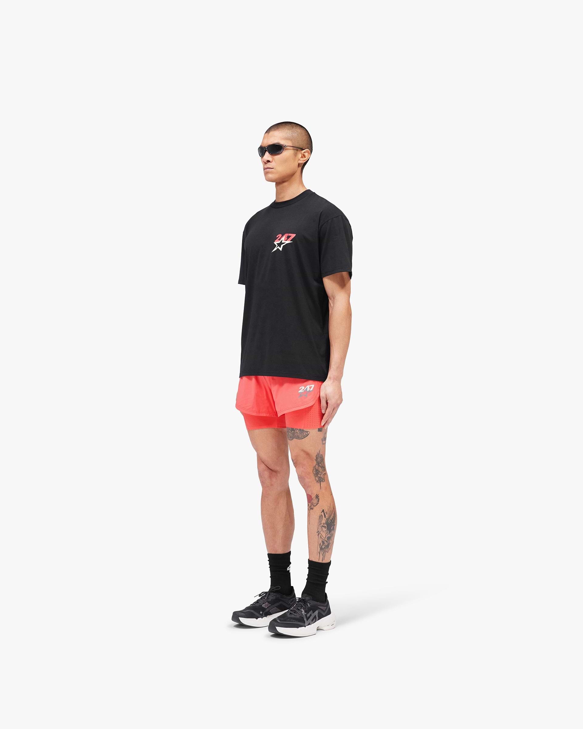 Team 247 Star Oversized T-Shirt - Jet Black