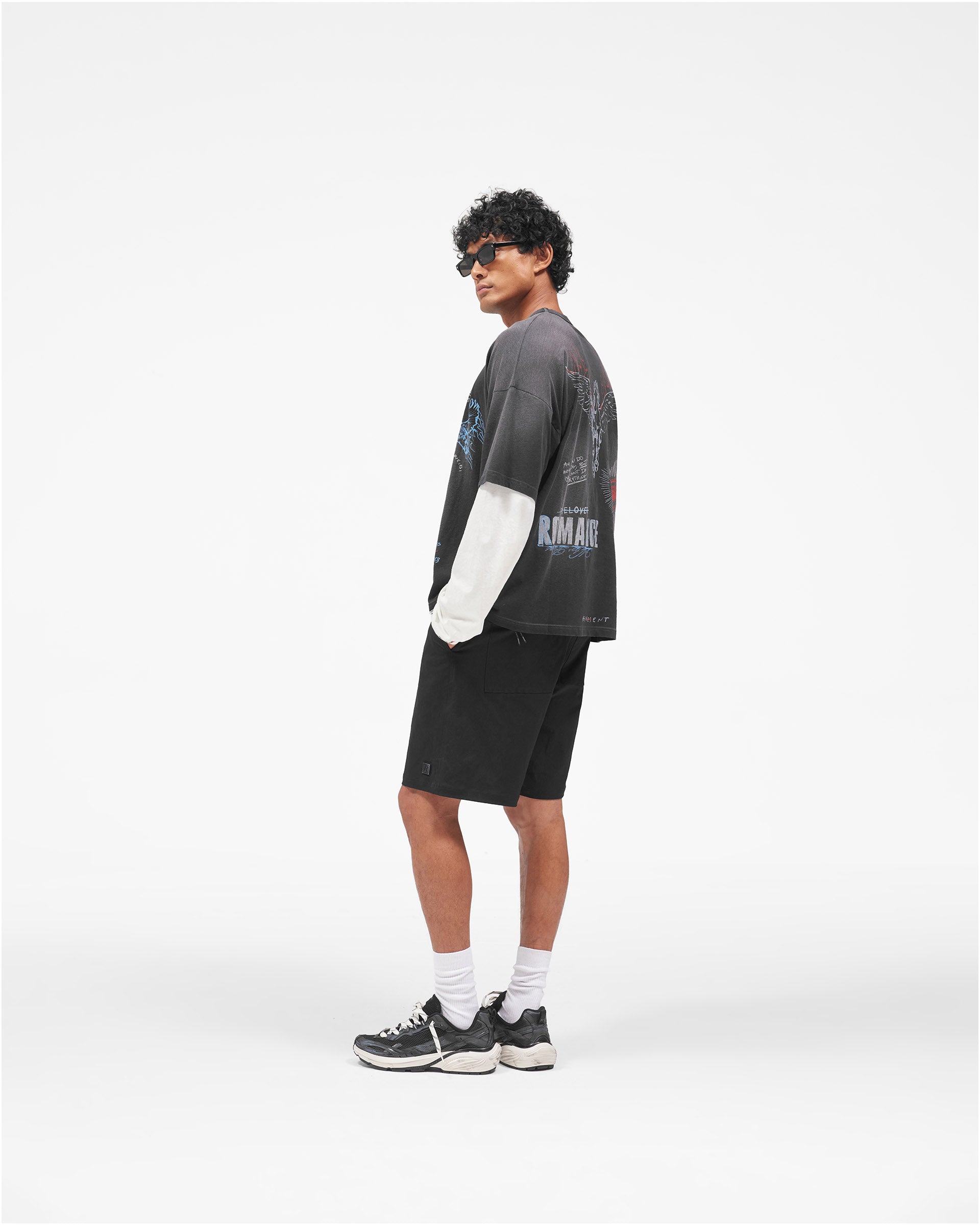 Nylon Cargo Short - Black