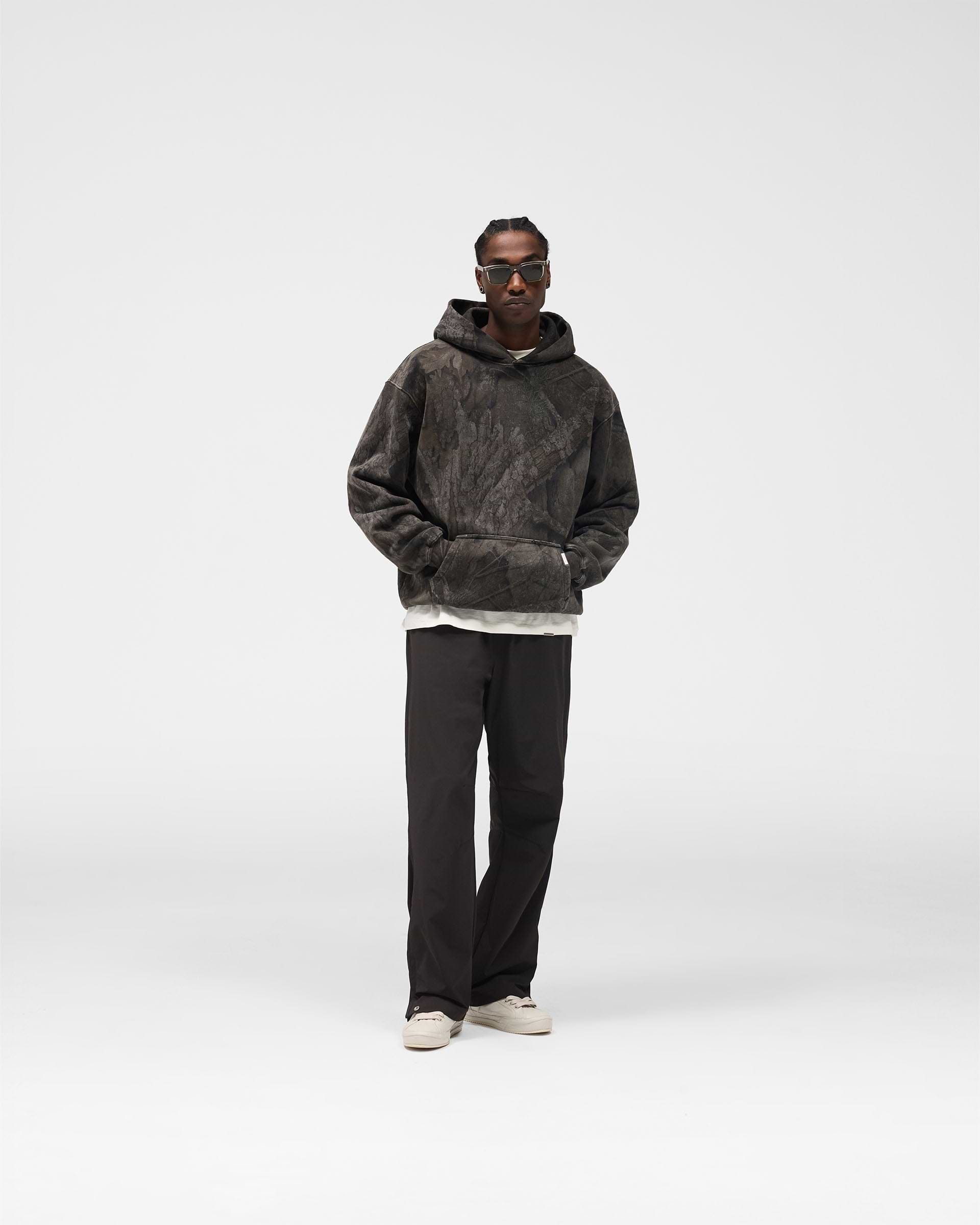 Initial Overdye Realtree® Oversized Hoodie - Overdyed Black