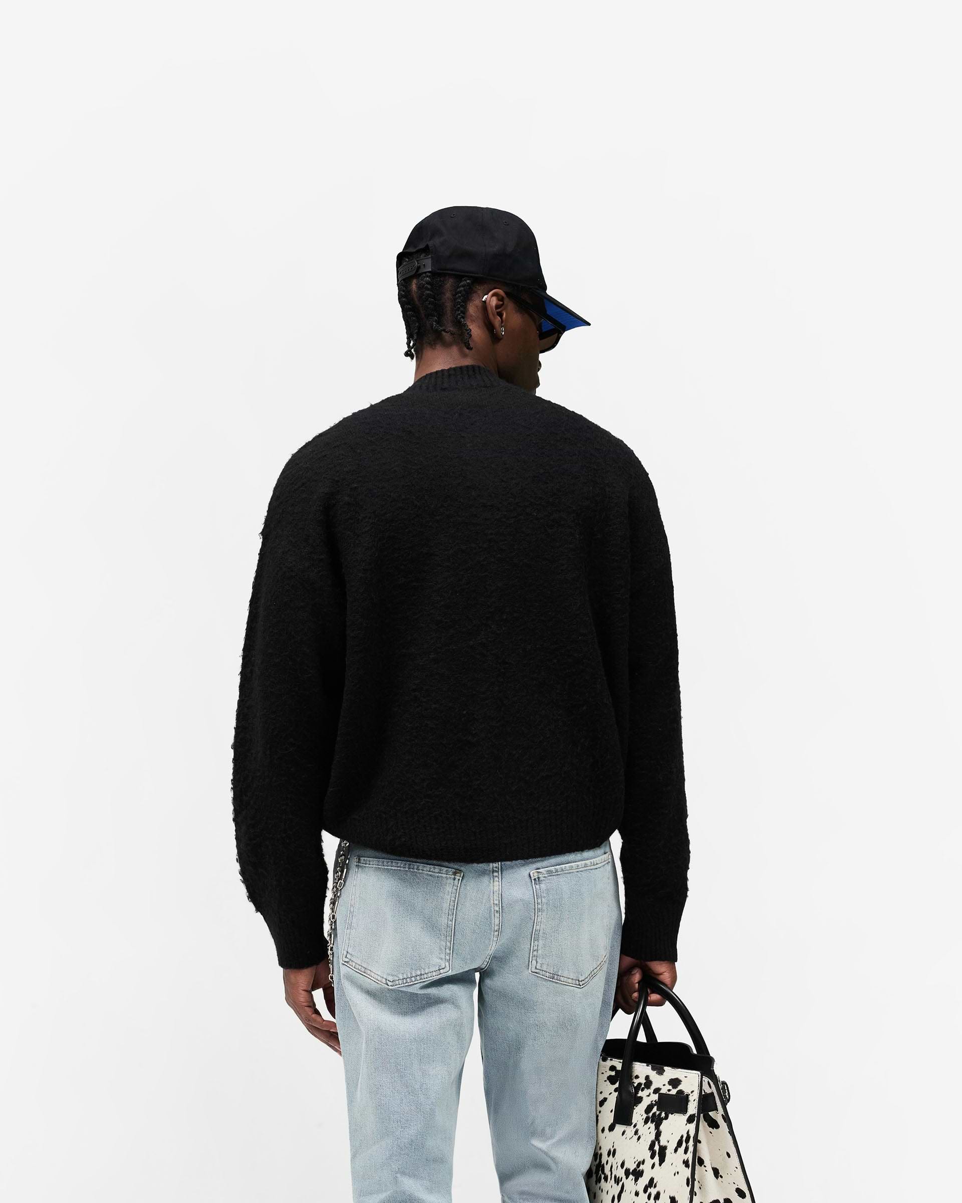 Knitted Bomber Jacket - Jet Black