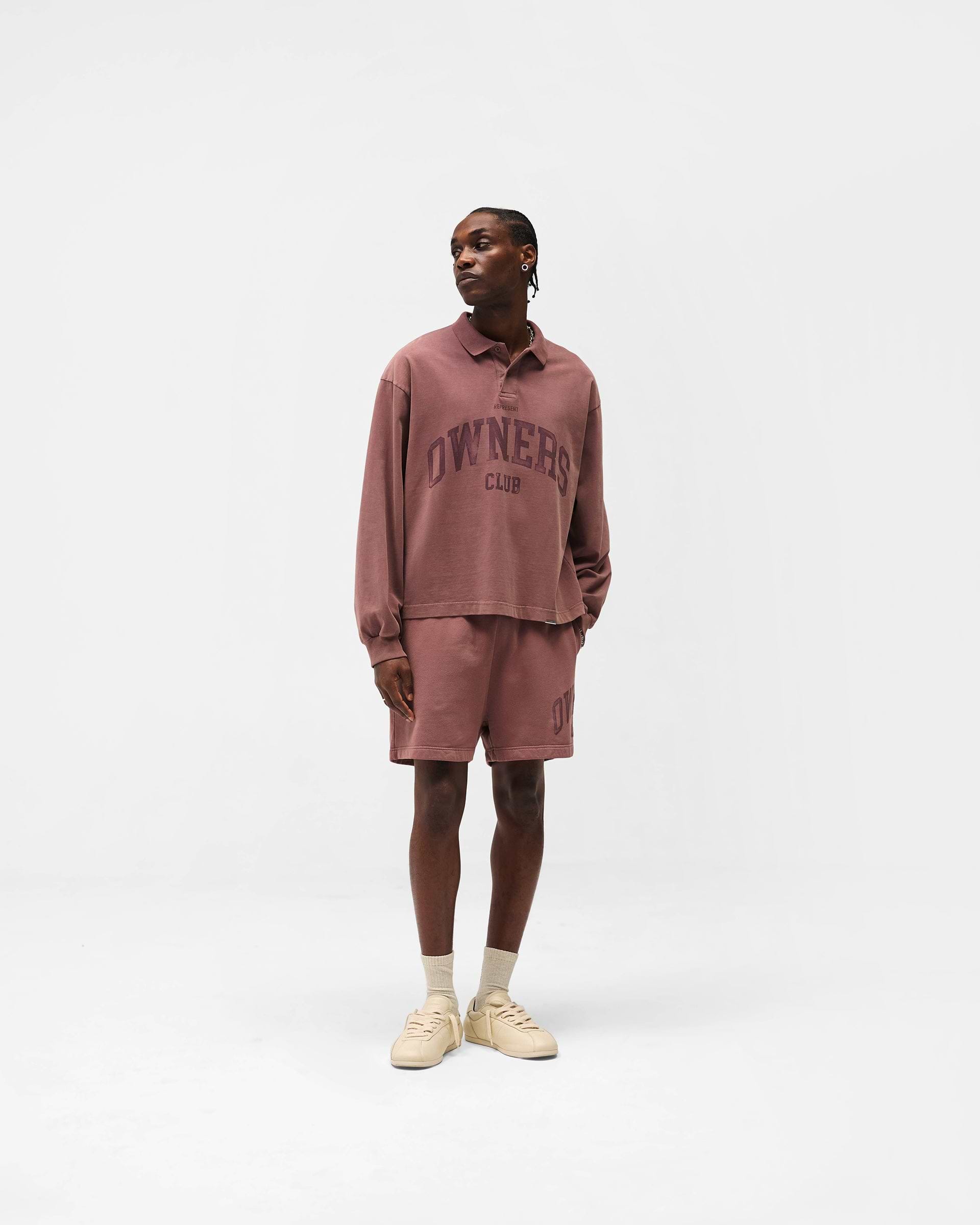 Represent Owners Club Rugby Polo - Smoked Rose