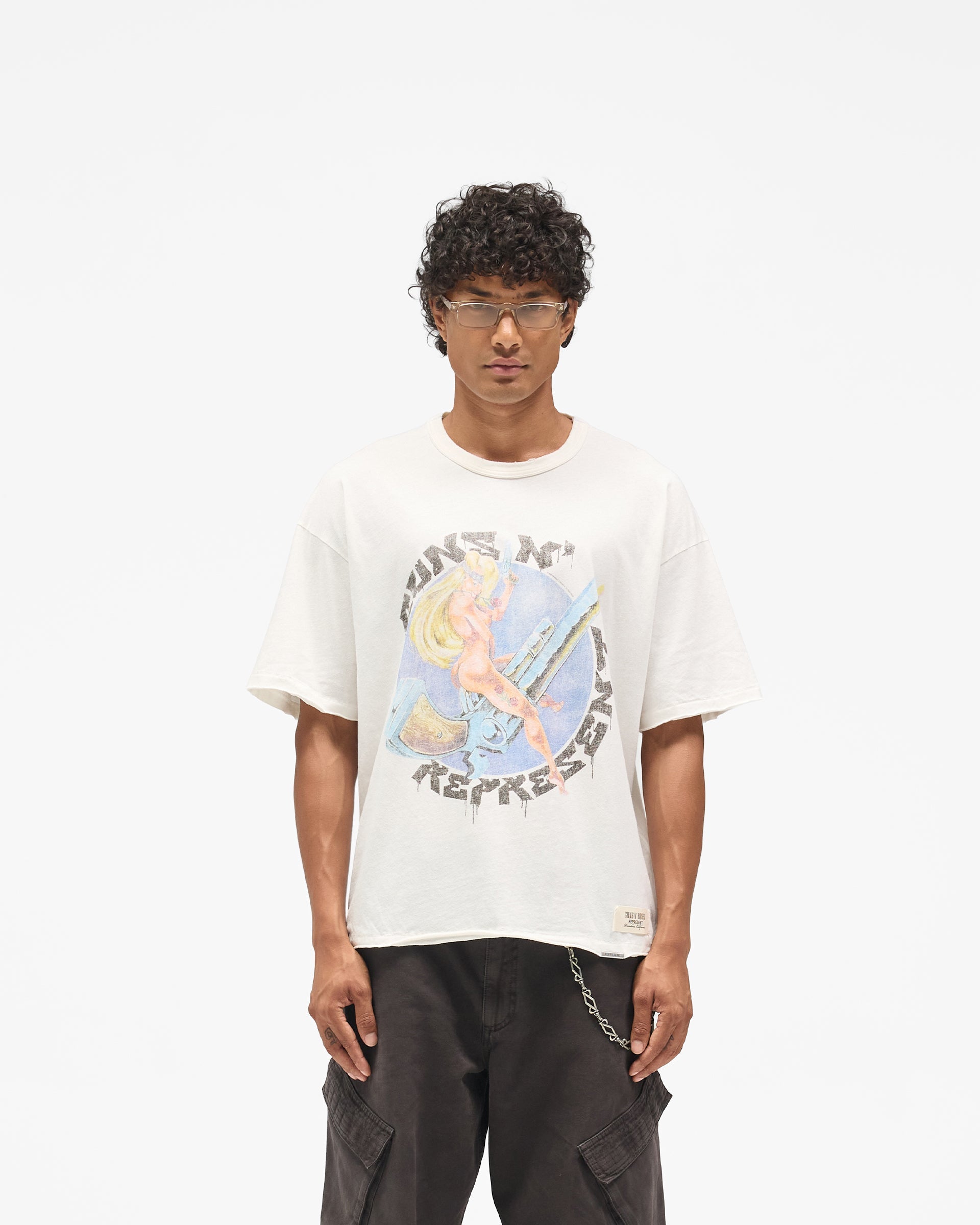 Represent X Guns N' Roses Revolver T-Shirt - Flat White