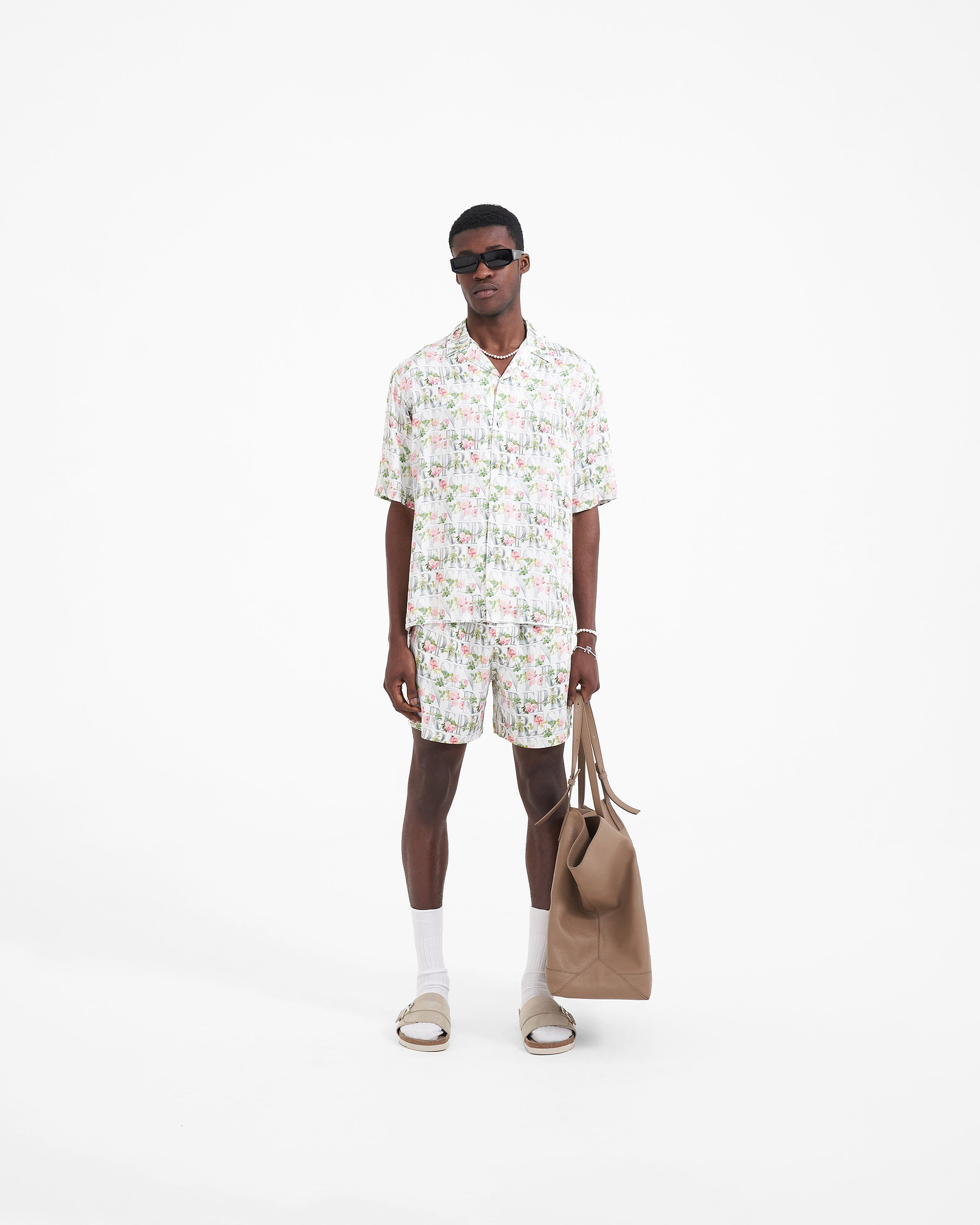 Floral Represent Shorts - Flat White
