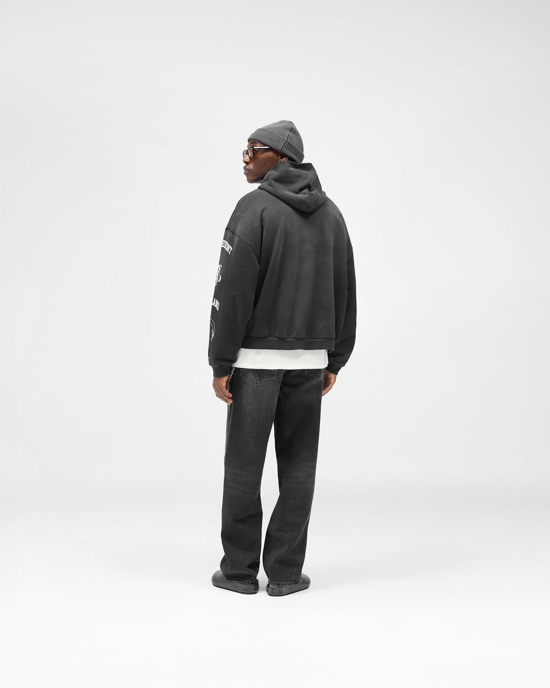 Represent Legacy Crest Hoodie - Stained Black
