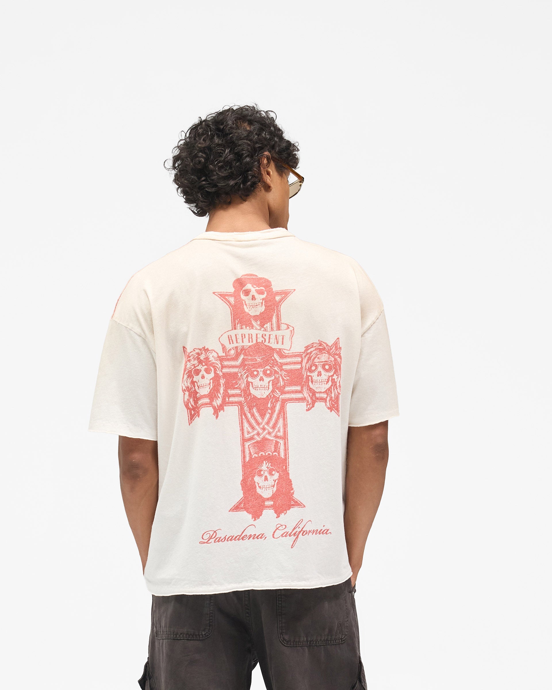 Represent X Guns N' Roses Pasadena T-Shirt - Washed Ecru