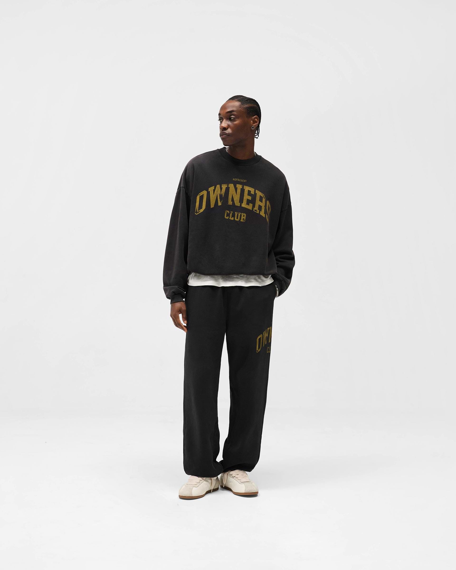 Represent Owners Club Sweater - Faded Black
