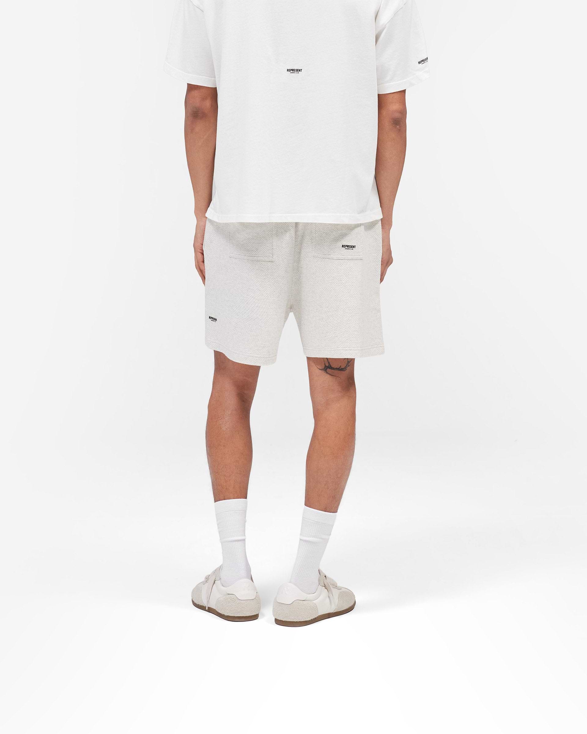 Micro Owners Club Mesh Shorts - Cream Marl
