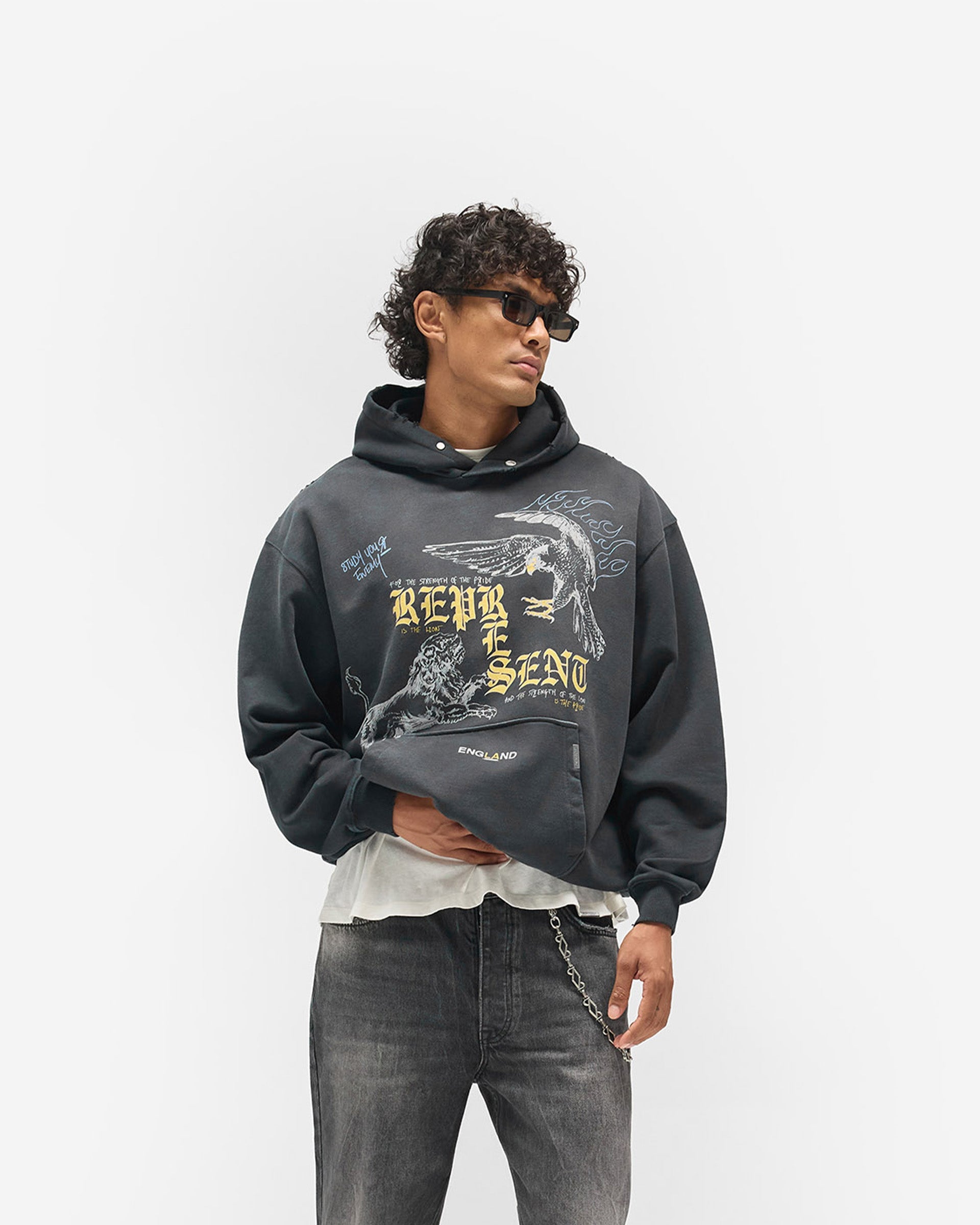 Enemy Hoodie - Washed Black