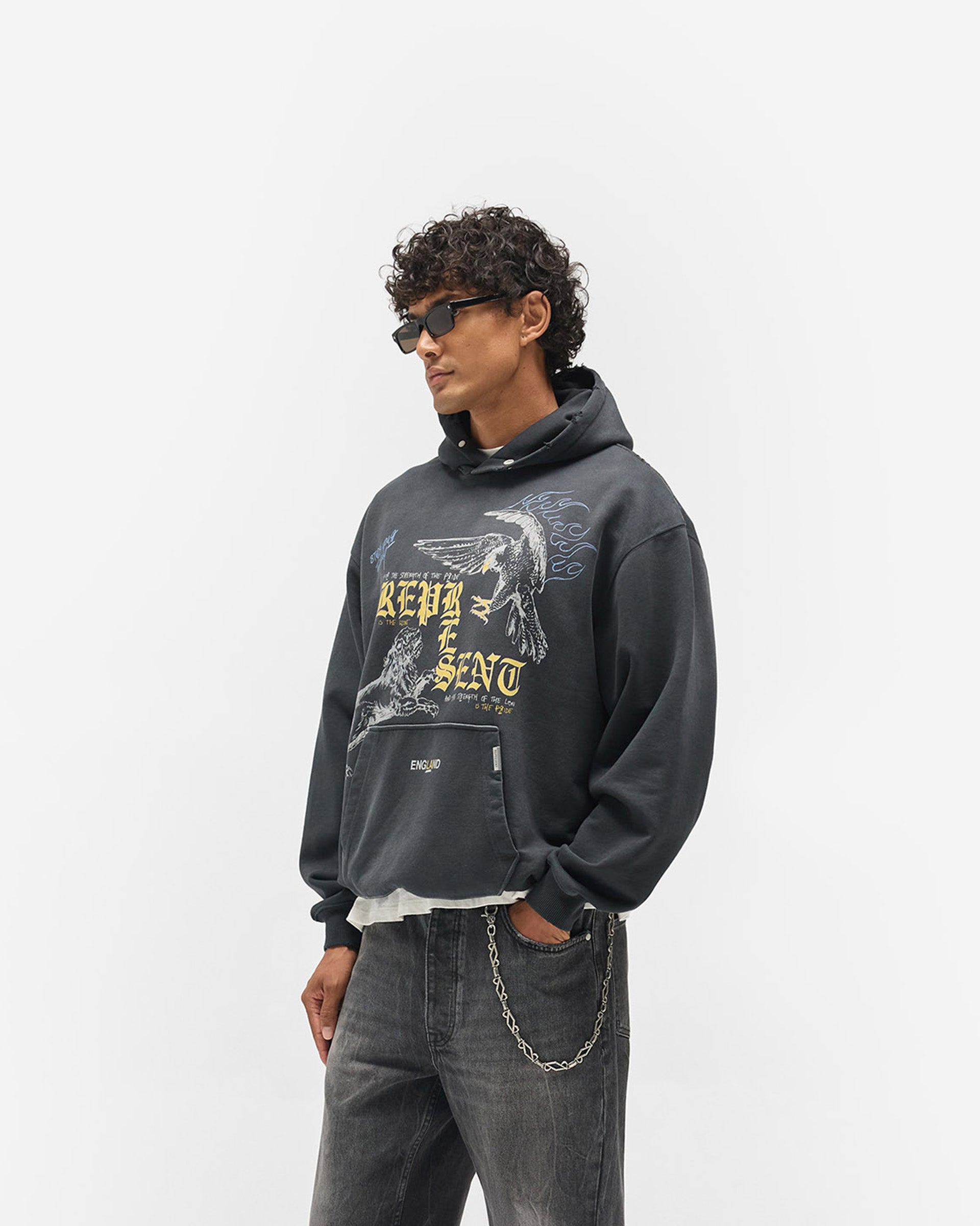 Enemy Hoodie - Washed Black