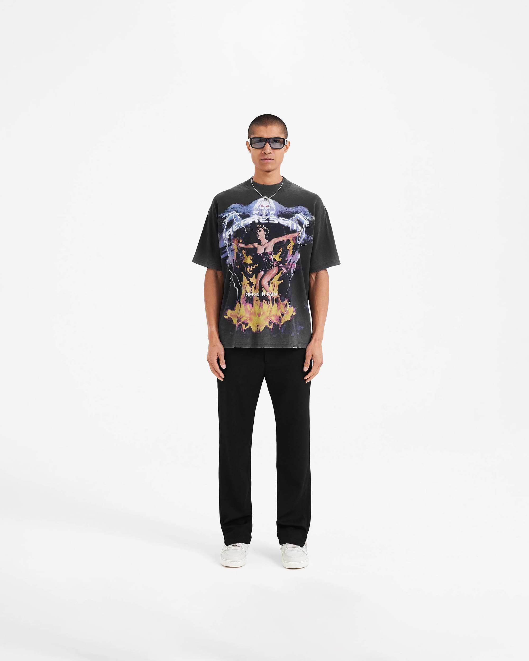Spirit Reaper T-Shirt | Vintage Black T-Shirts FW22 | Represent Clo