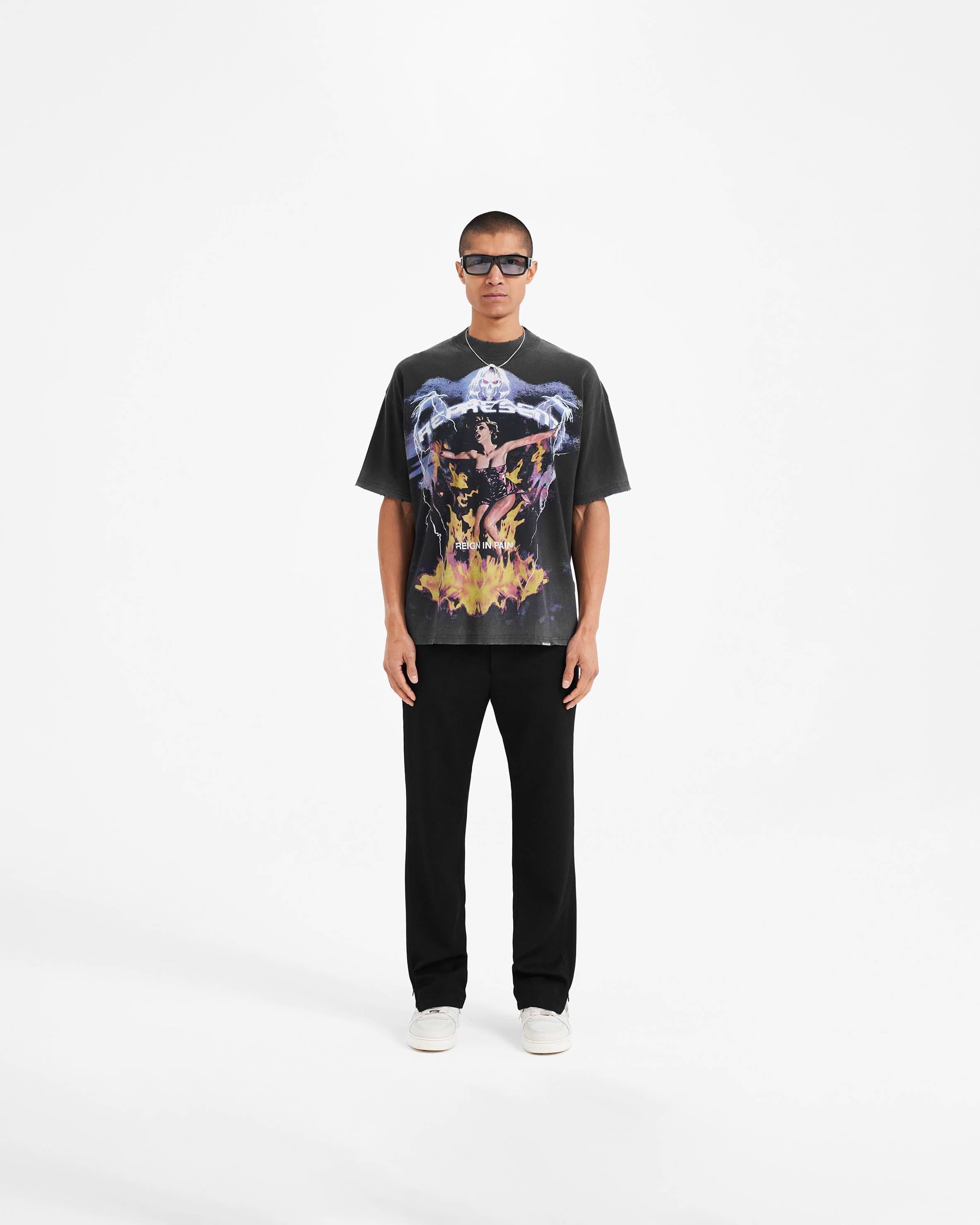 Spirit Reaper T-Shirt | Vintage Black T-Shirts FW22 | Represent Clo