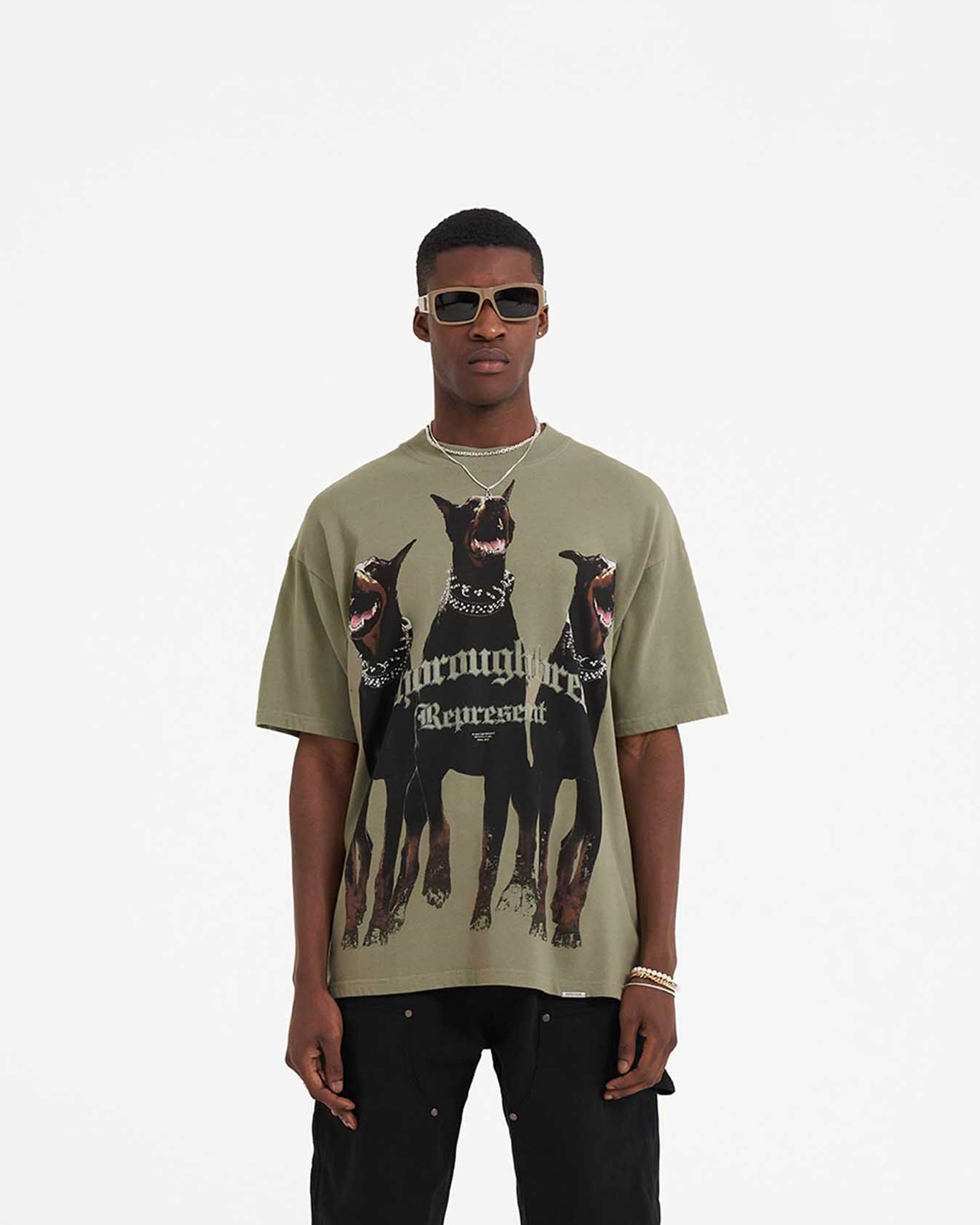Thoroughbred T-Shirt | Khaki T-Shirts SS23 | Represent Clo