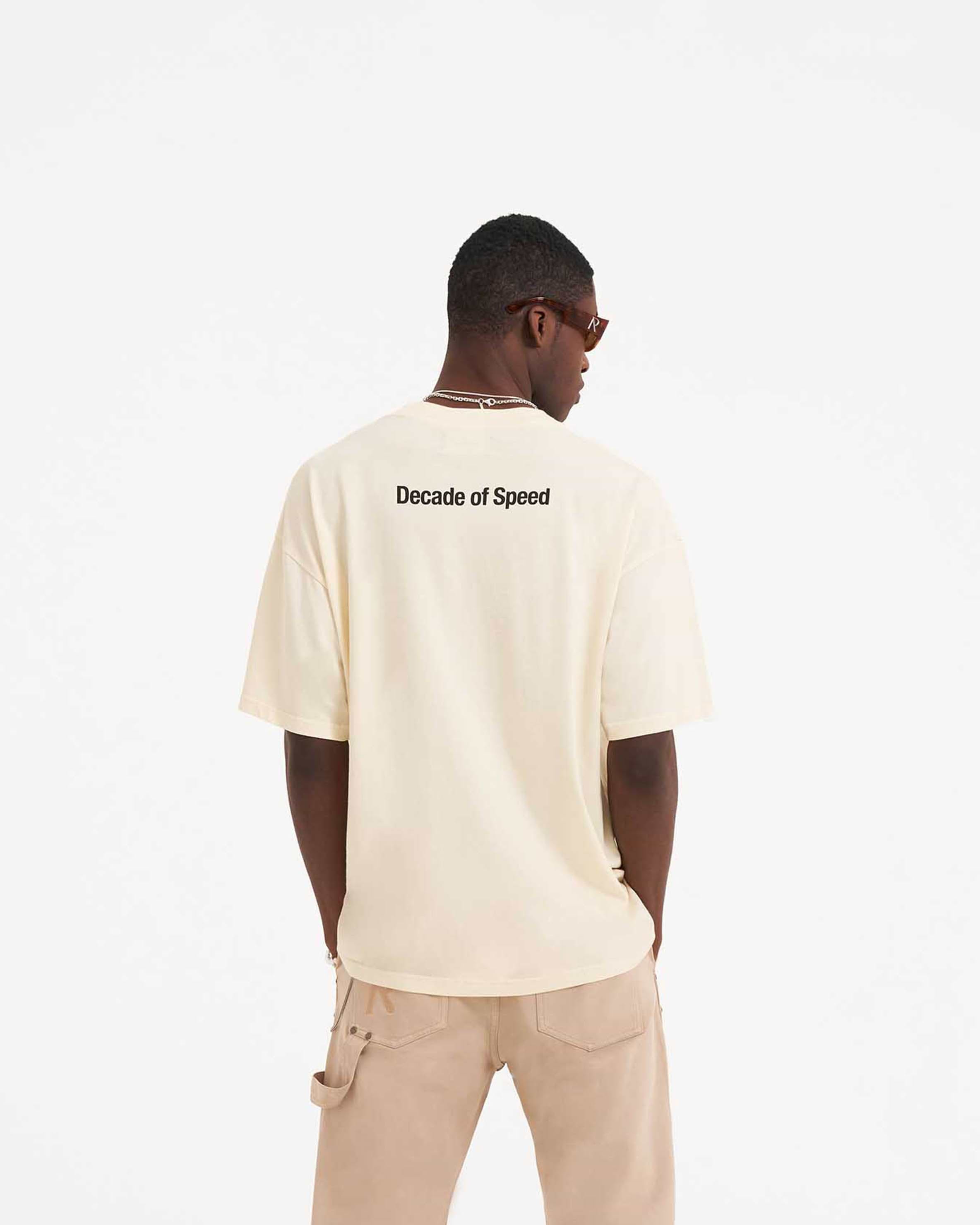 Decade Of Speed T-Shirt | Cream T-Shirts SS23 | Represent Clo