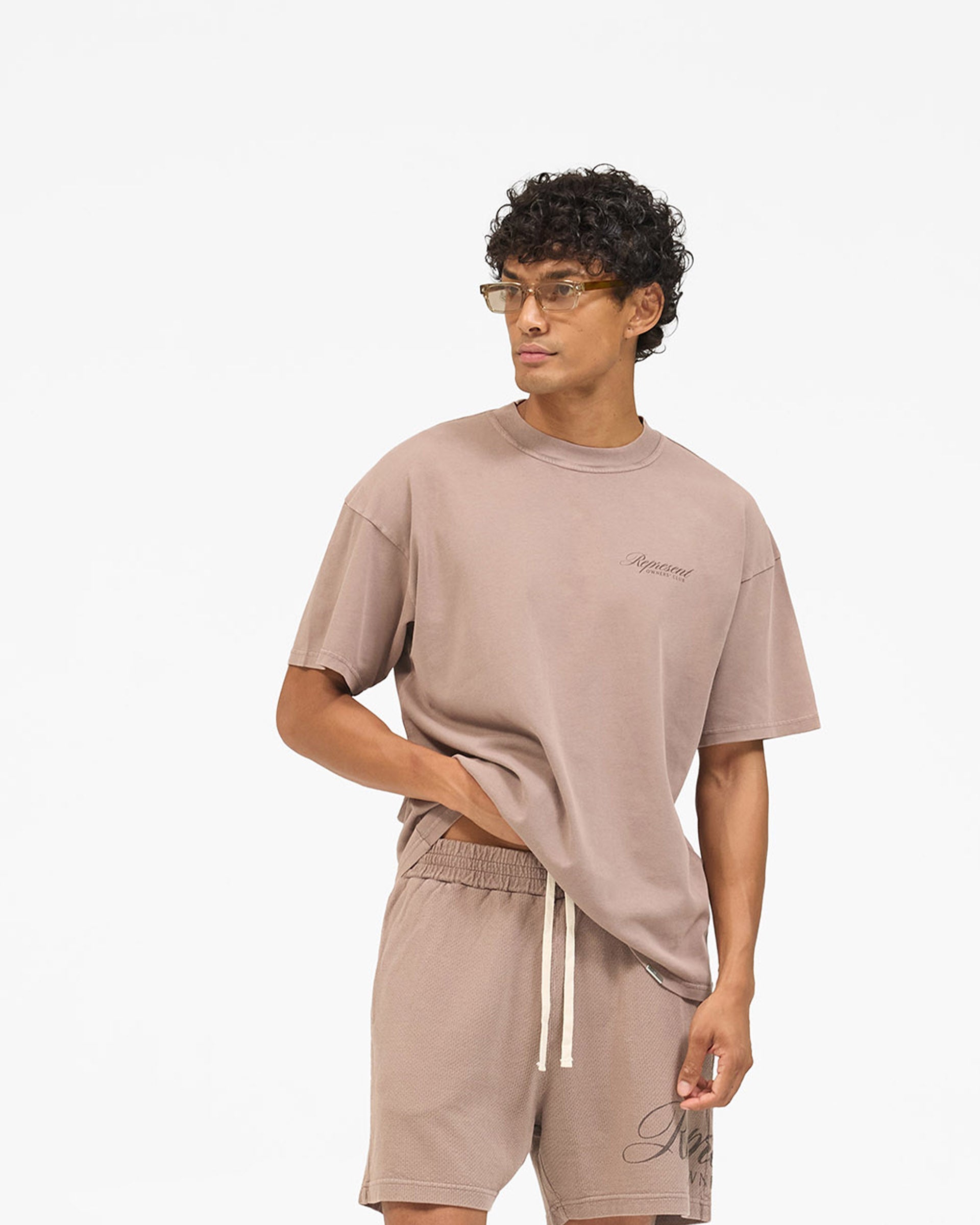 Represent Owners Club Script T-Shirt - Truffle