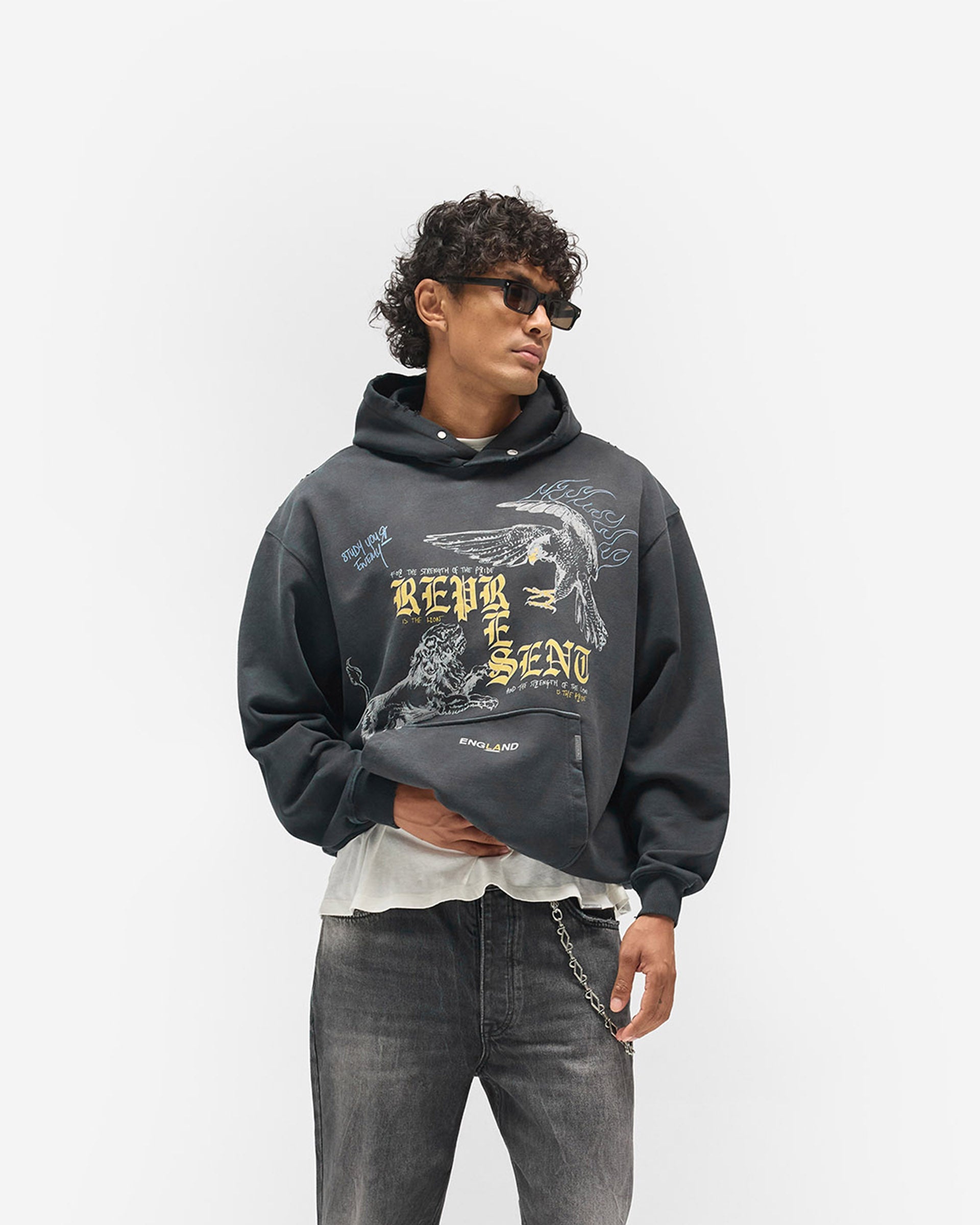 Enemy Hoodie - Washed Black
