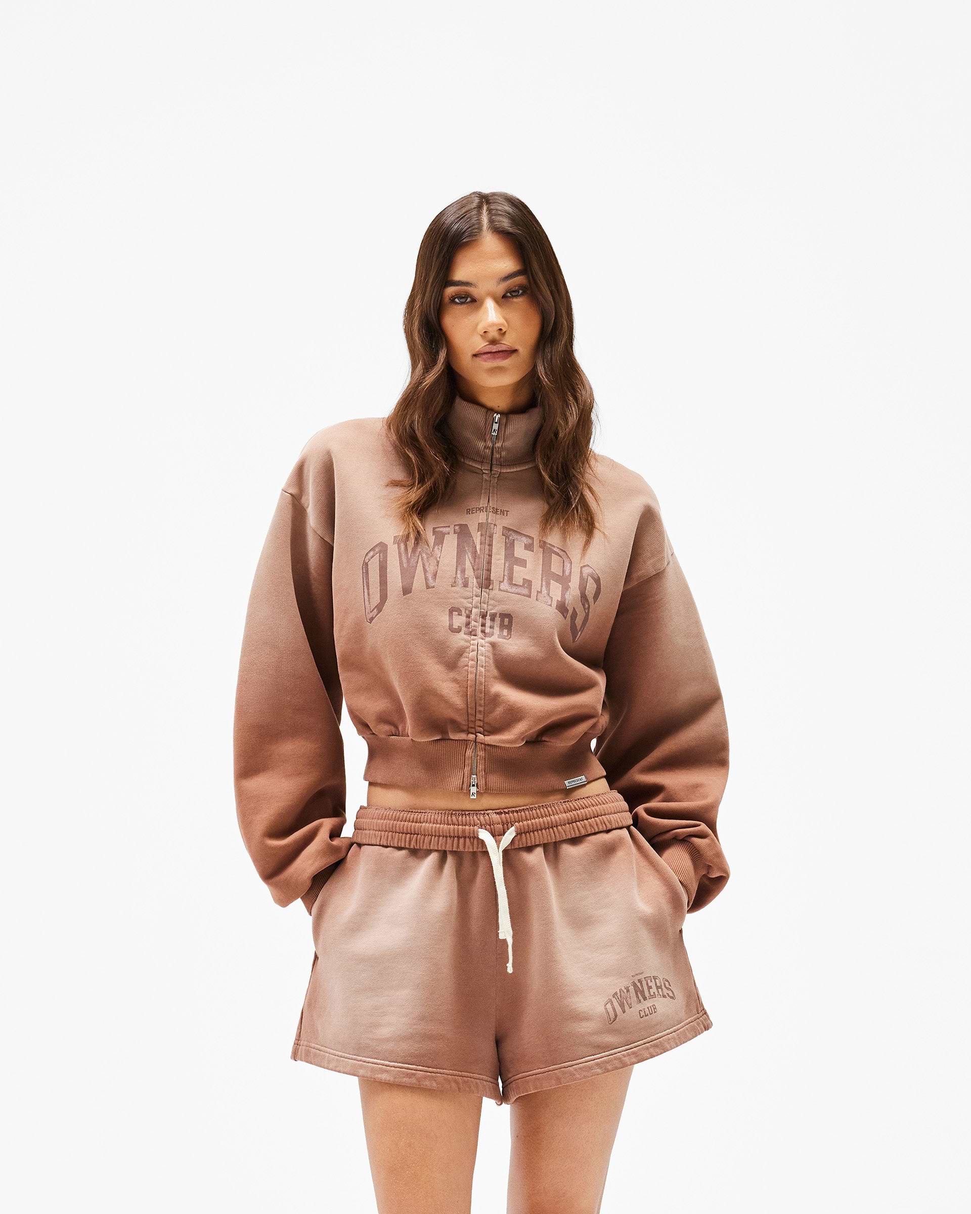 Represent Owners Club Zip Funnel Neck - Sienna