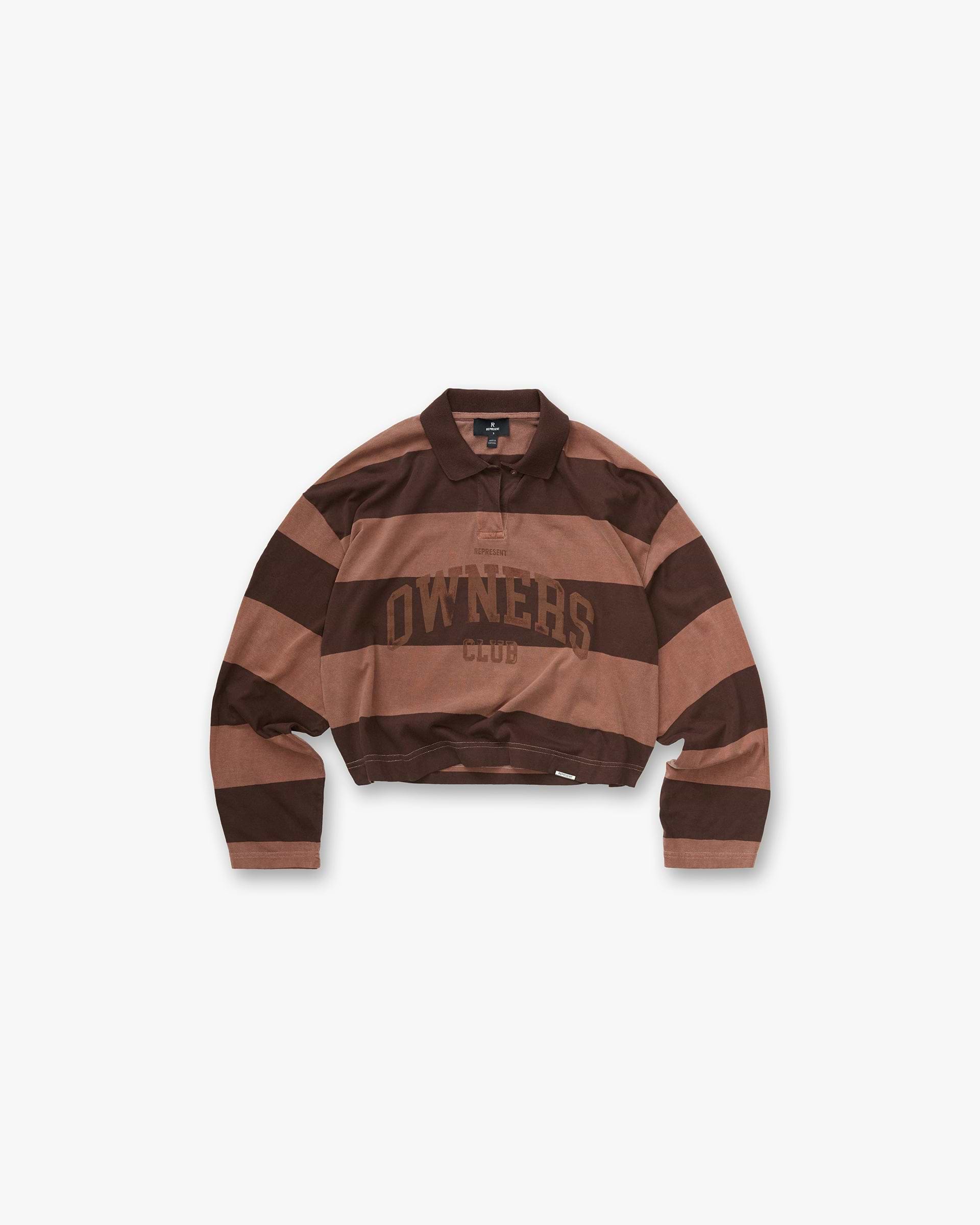Represent Owners Club Stripe Rugby Polo - Sienna