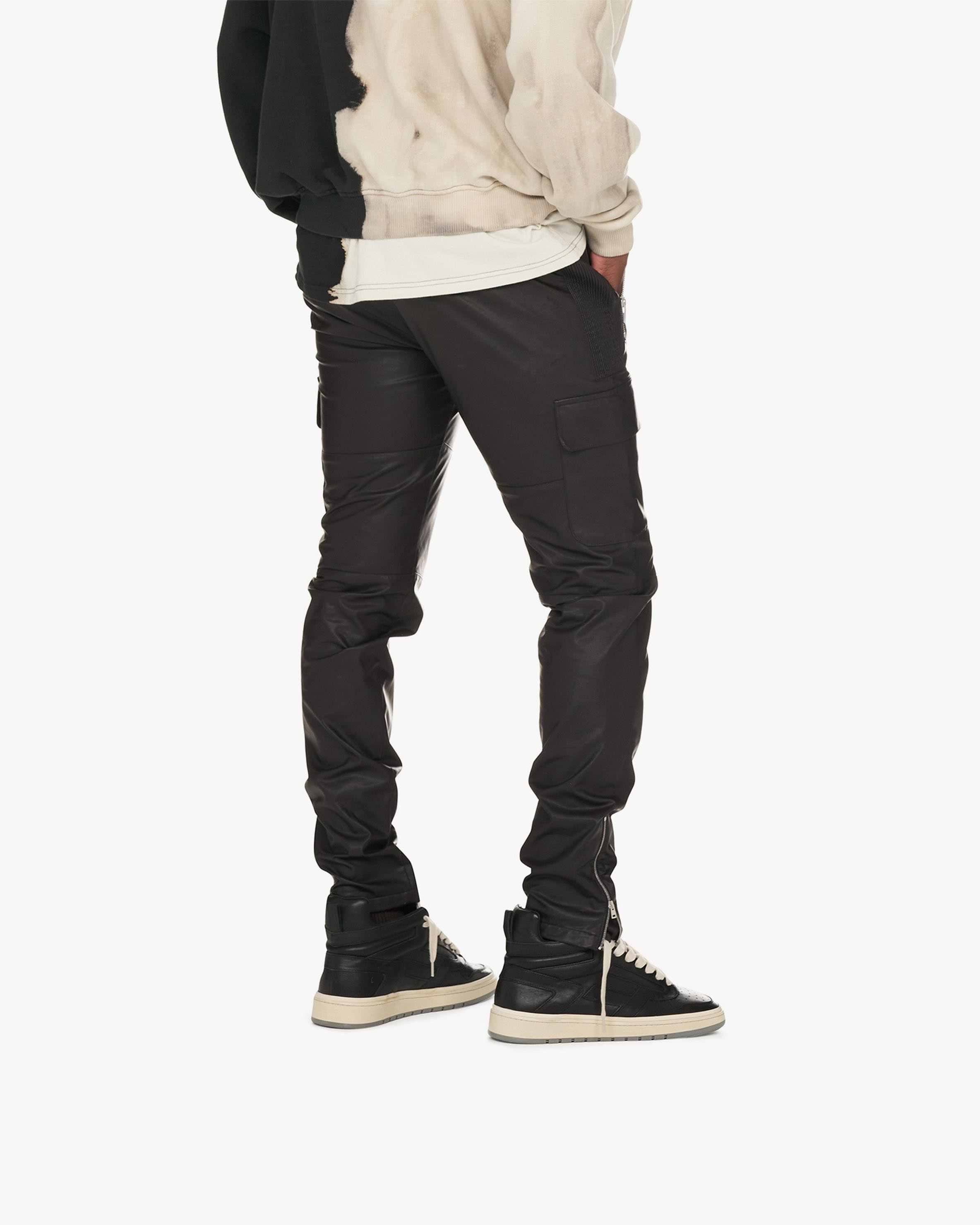 Leather Military Pant - Brown