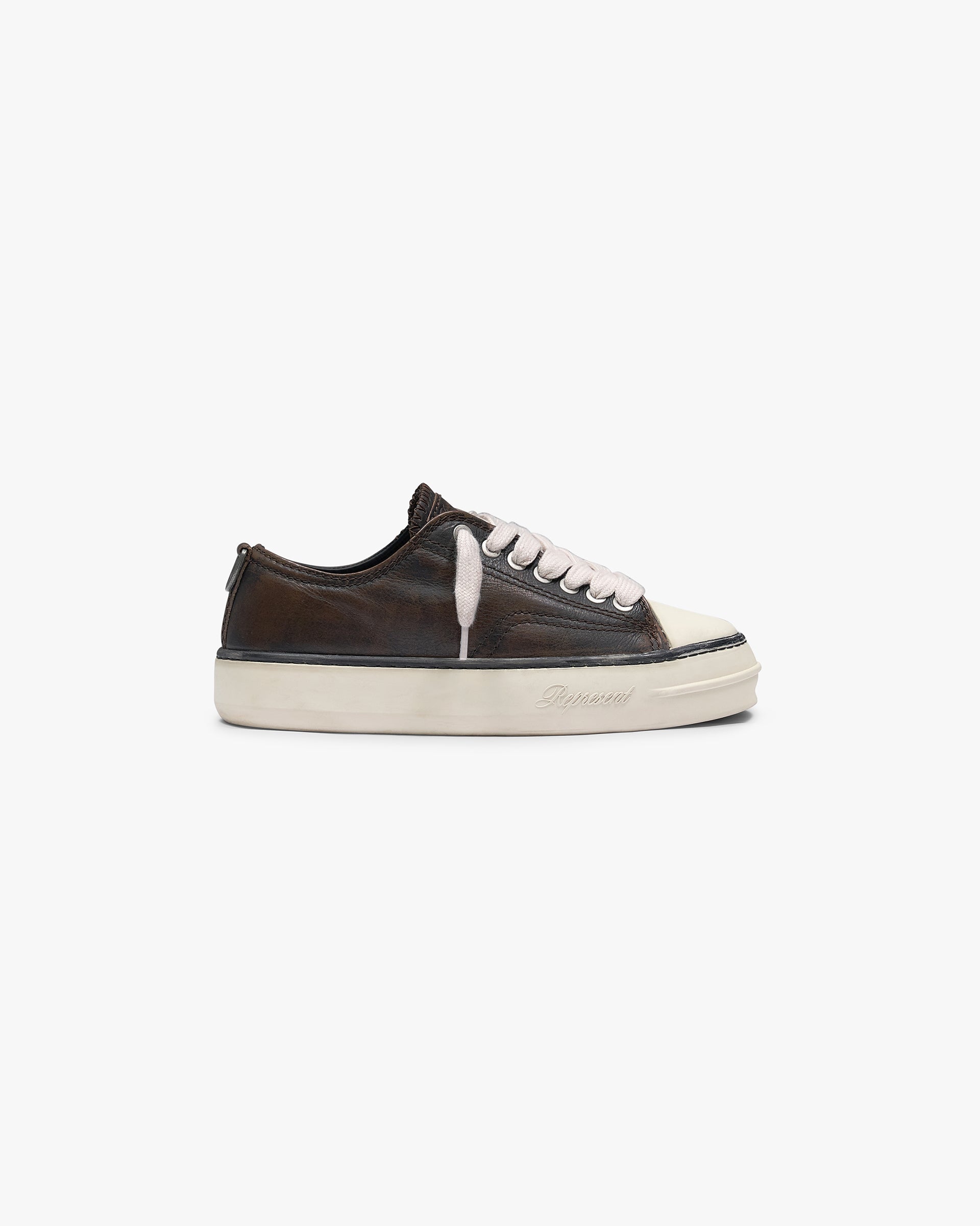 Rep-Cap Distressed Leather - Dark Brown