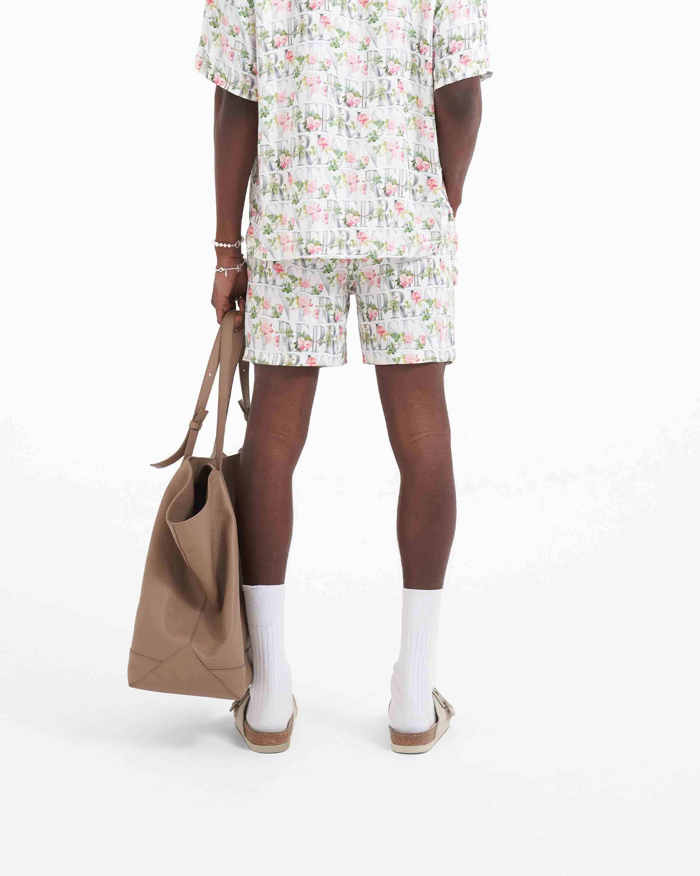 Floral Represent Shorts | Flat White Shorts SC23 | Represent Clo