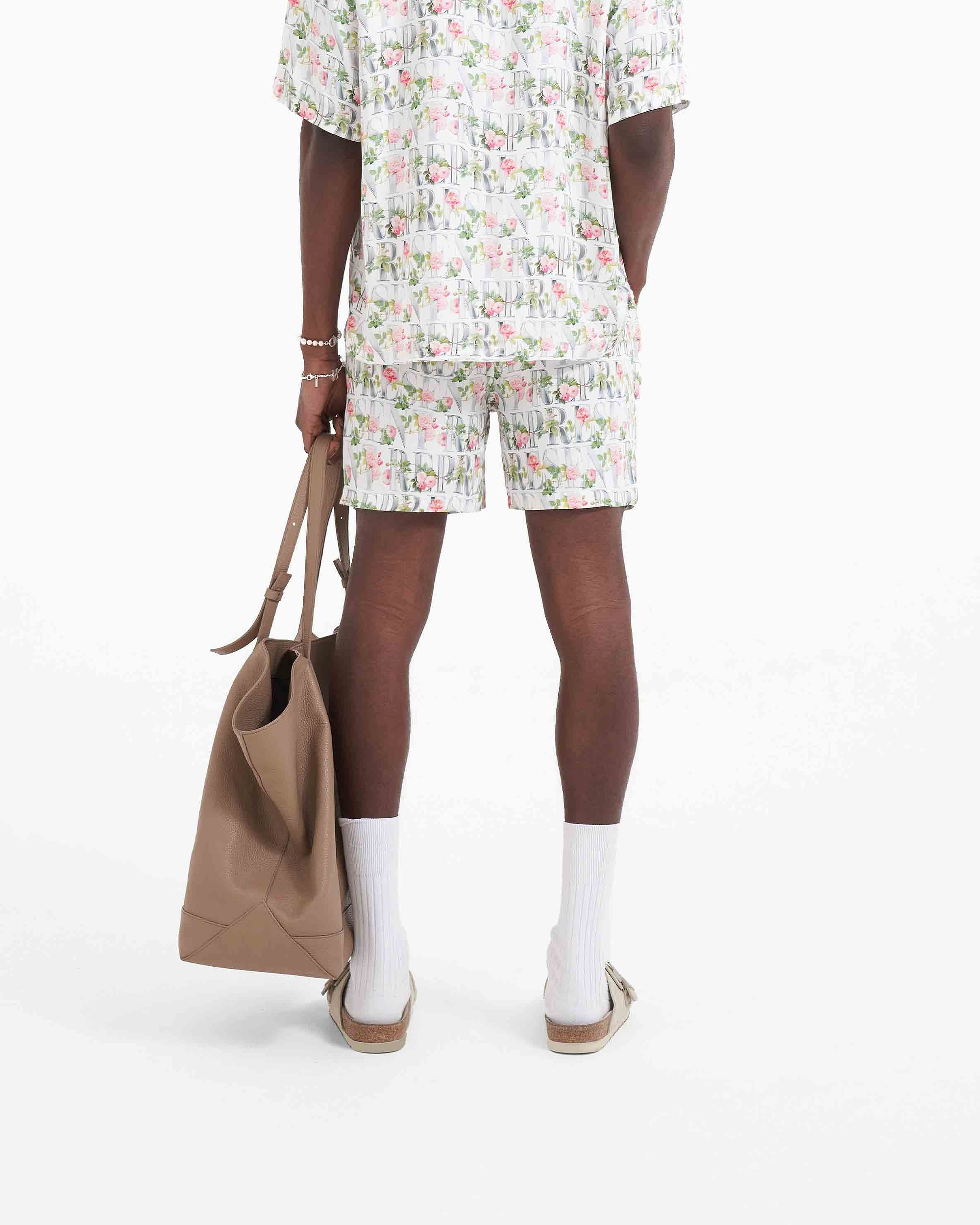 Floral Represent Shorts | Flat White Shorts SC23 | Represent Clo