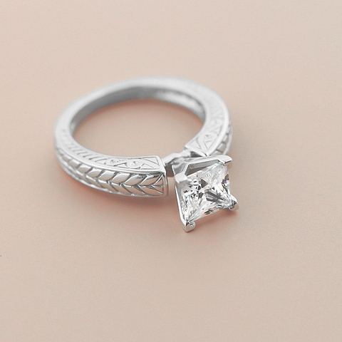 Alba Solitaire Vintage Engagement Ring