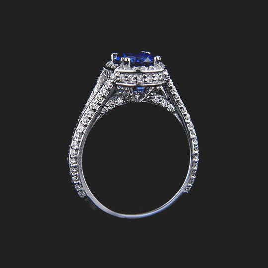 Empress Antique Sapphire Engagement Ring