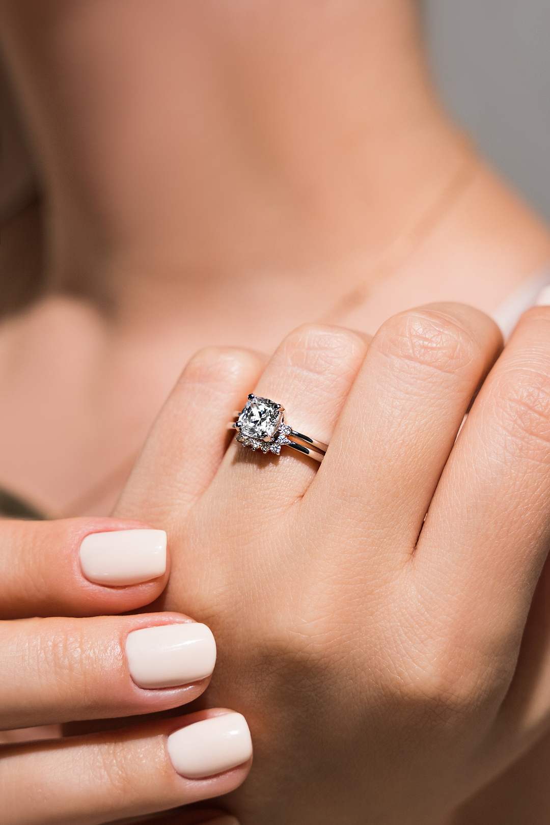 Cushion Cut Four Prong Ring