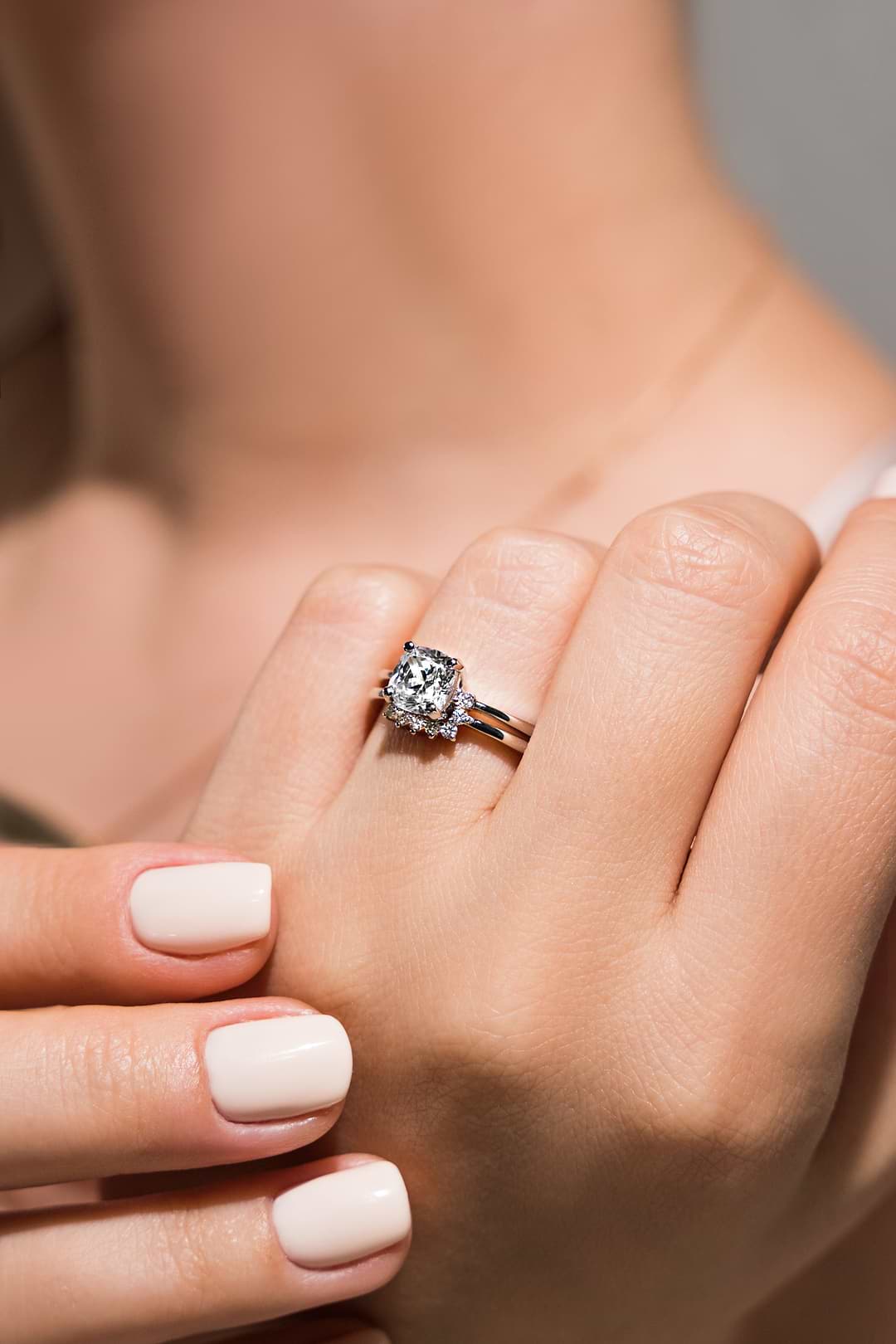 Cushion Cut Four Prong Ring