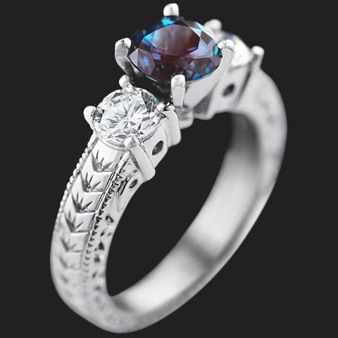 Three Stone Engagement Ring by MiaDonna