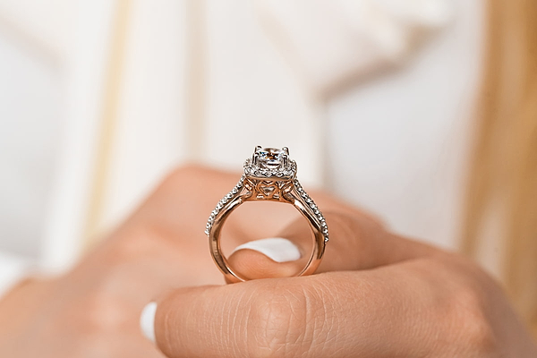 Glisan Two Tone Engagement Ring