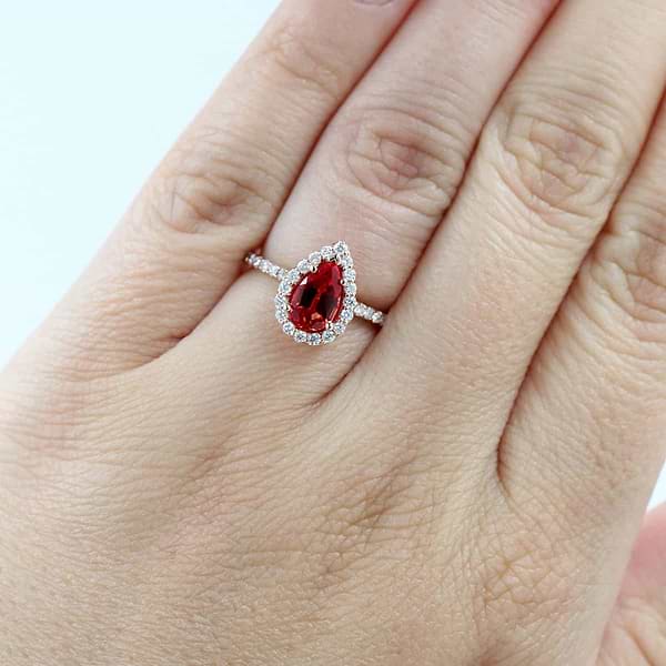Heroine Accented Ruby Engagement Ring