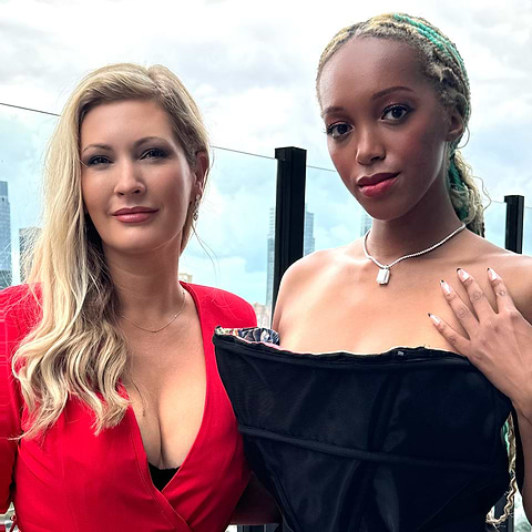 MiaDonna Founder and CEO, Anna-Mieke Anderson, with model Briana Raye, on the Starchild Rooftop