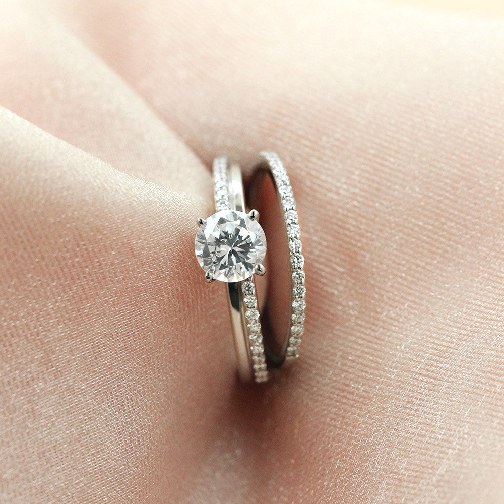Milky Way Conflict Free Wedding Ring Set