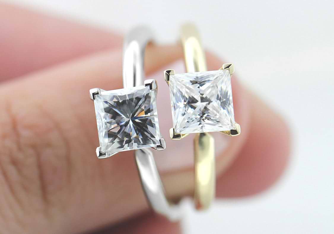 Moissanite vs Diamond Hybrid