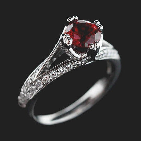 Ruby vintage engagement ring