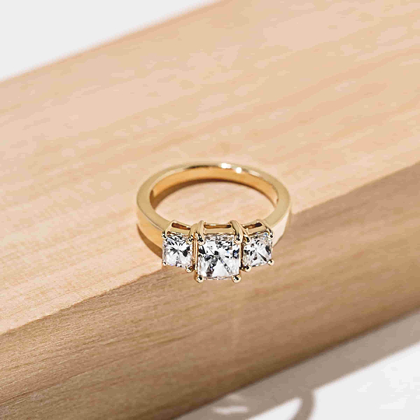 Reflection Three Stone Engagement Ring