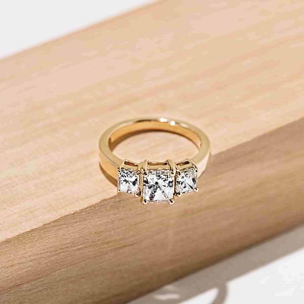 Reflection Three Stone Engagement Ring