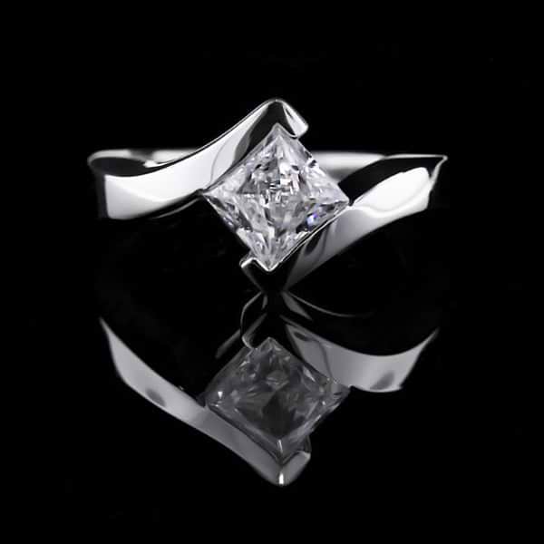 Rose Solitaire Engagement Ring