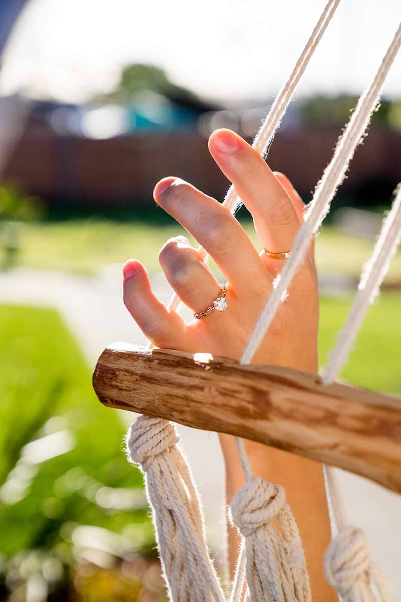 man made diamond ring