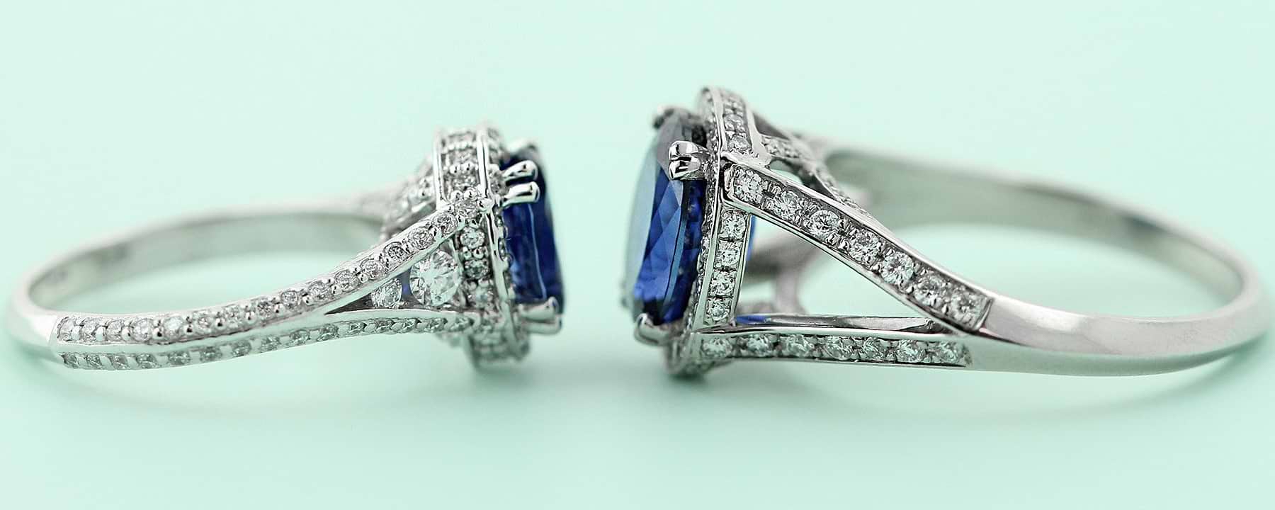 Antique Blue Sapphire Engagement Rings