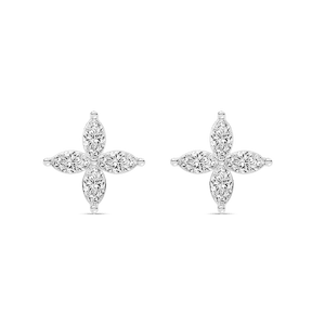 1 ³⁄₅ ctw Marquise Lab Grown Diamond Petal Stud Earrings