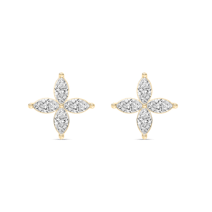 1 ³⁄₅ ctw Marquise Lab Grown Diamond Petal Stud Earrings