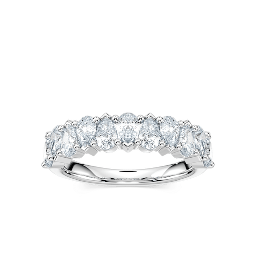 Rowan 1 ½ ctw Pear Lab Grown Diamond Alternating Anniversary Band